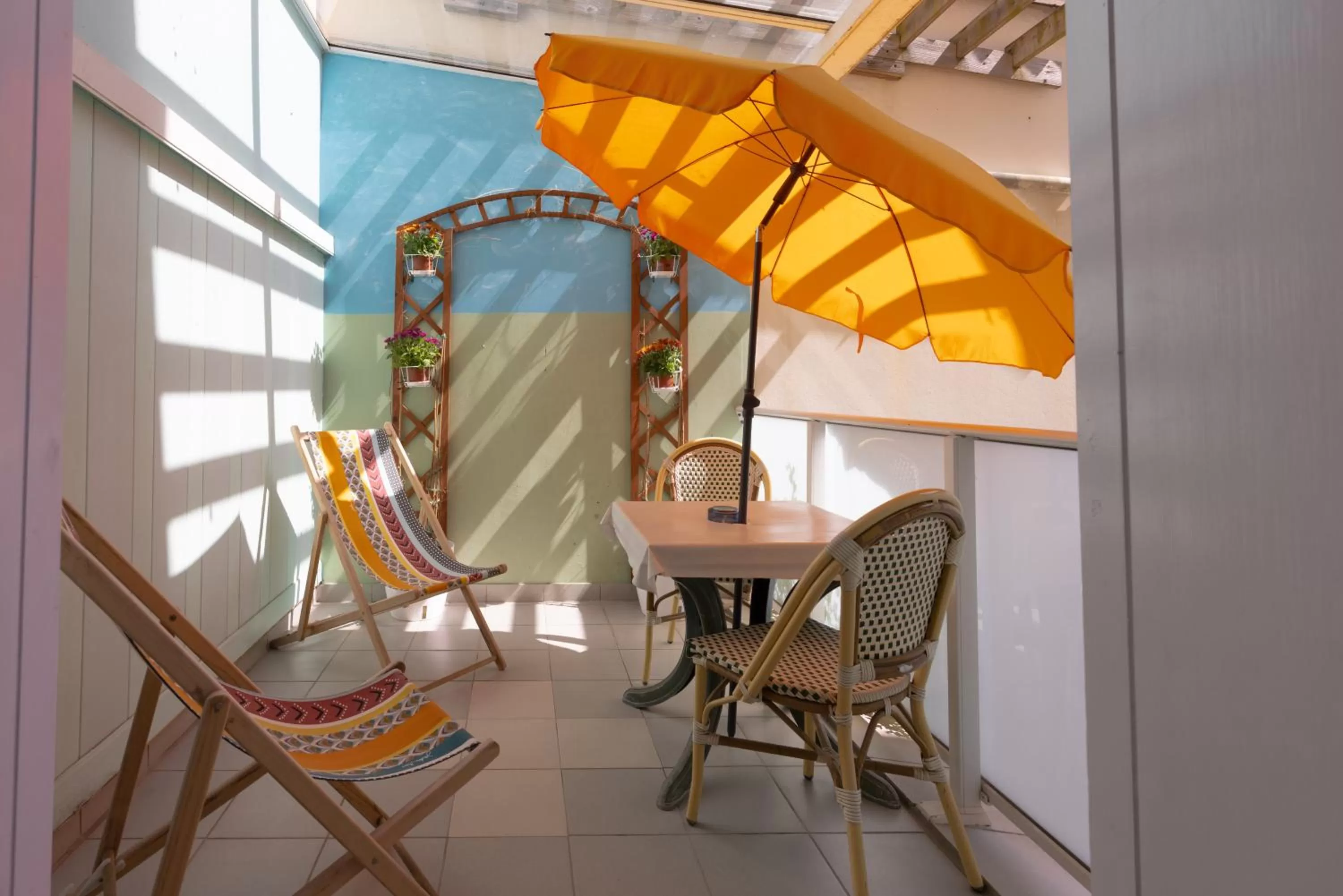 Balcony/Terrace in Logis Hôtel Rêve de Sable