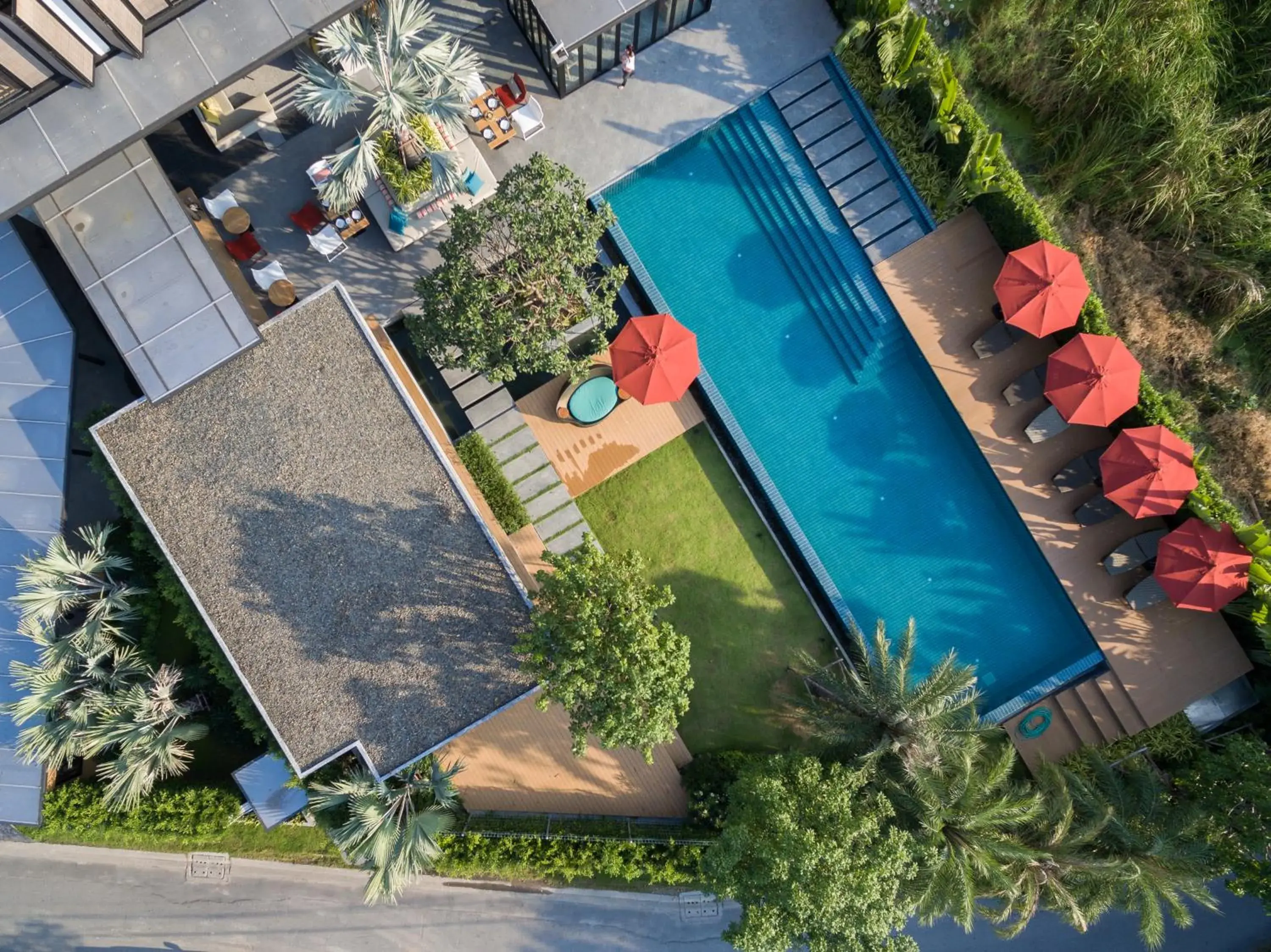 Bird's eye view, Pool View in The Silver Palm Wellness Resort