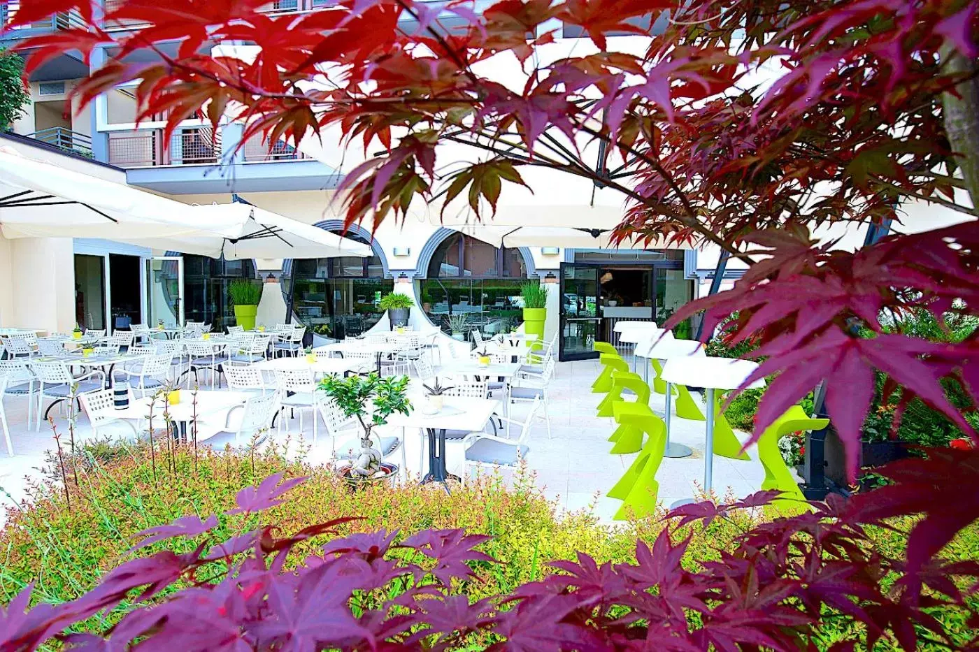 Patio, Restaurant/Places to Eat in Enjoy Garda Hotel