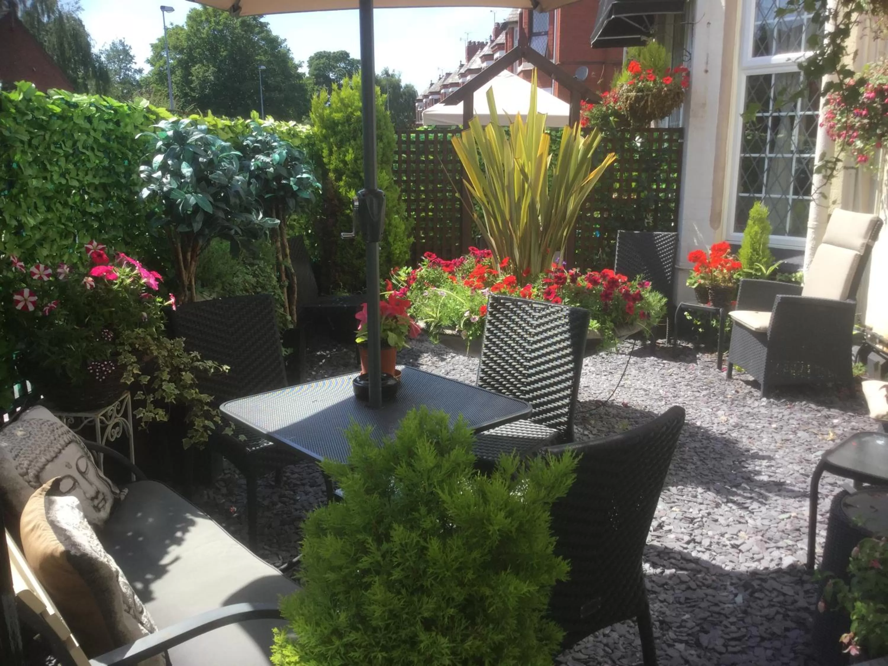 Balcony/Terrace in Brookside Hotel & Restaurant ,Suitable for Solo Travelers Couples Educational Groups & Families welcome