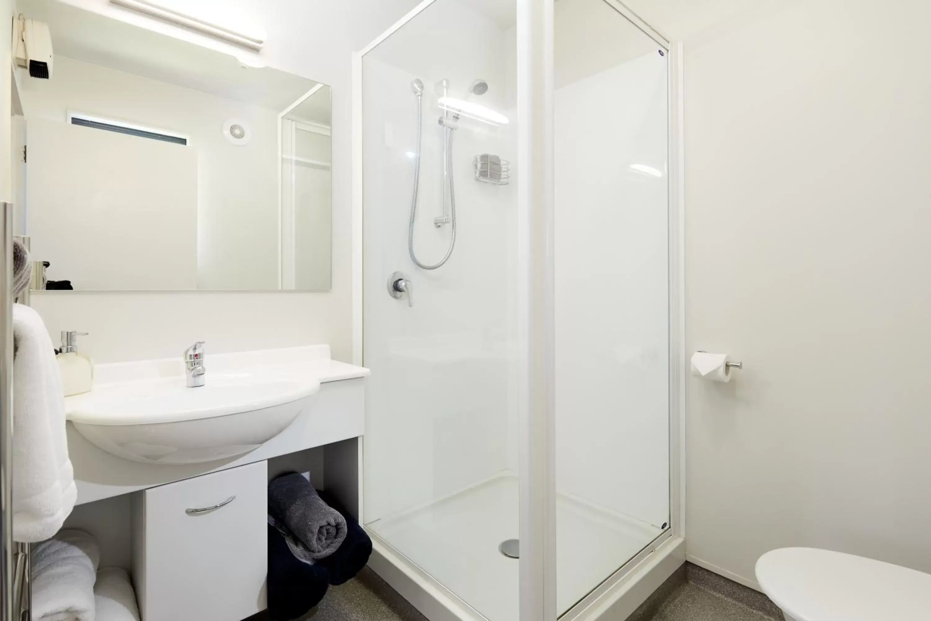 Shower, Bathroom in Blenheim Palms Motel