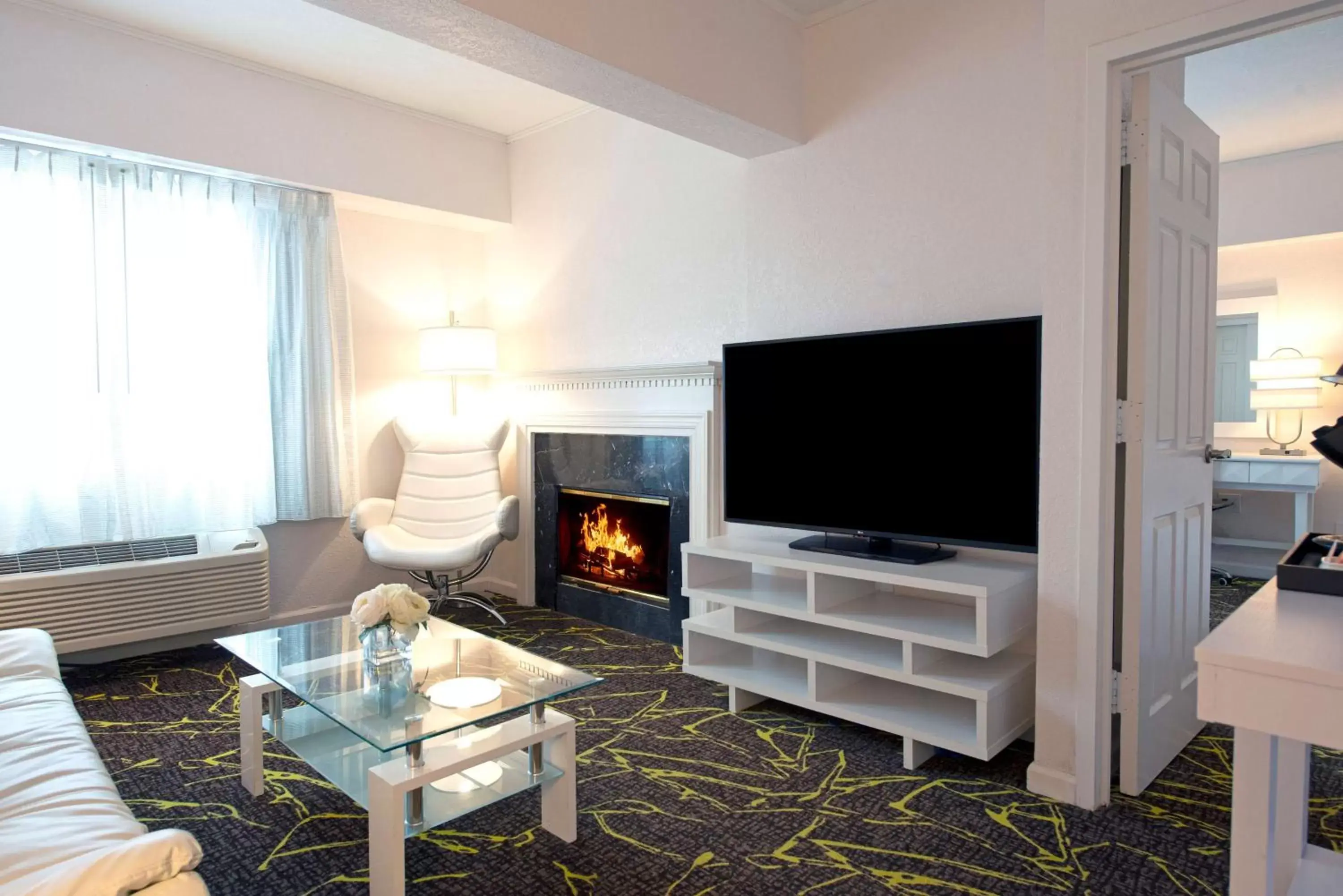 Bedroom, TV/Entertainment Center in The Roslyn, Tapestry Collection by Hilton