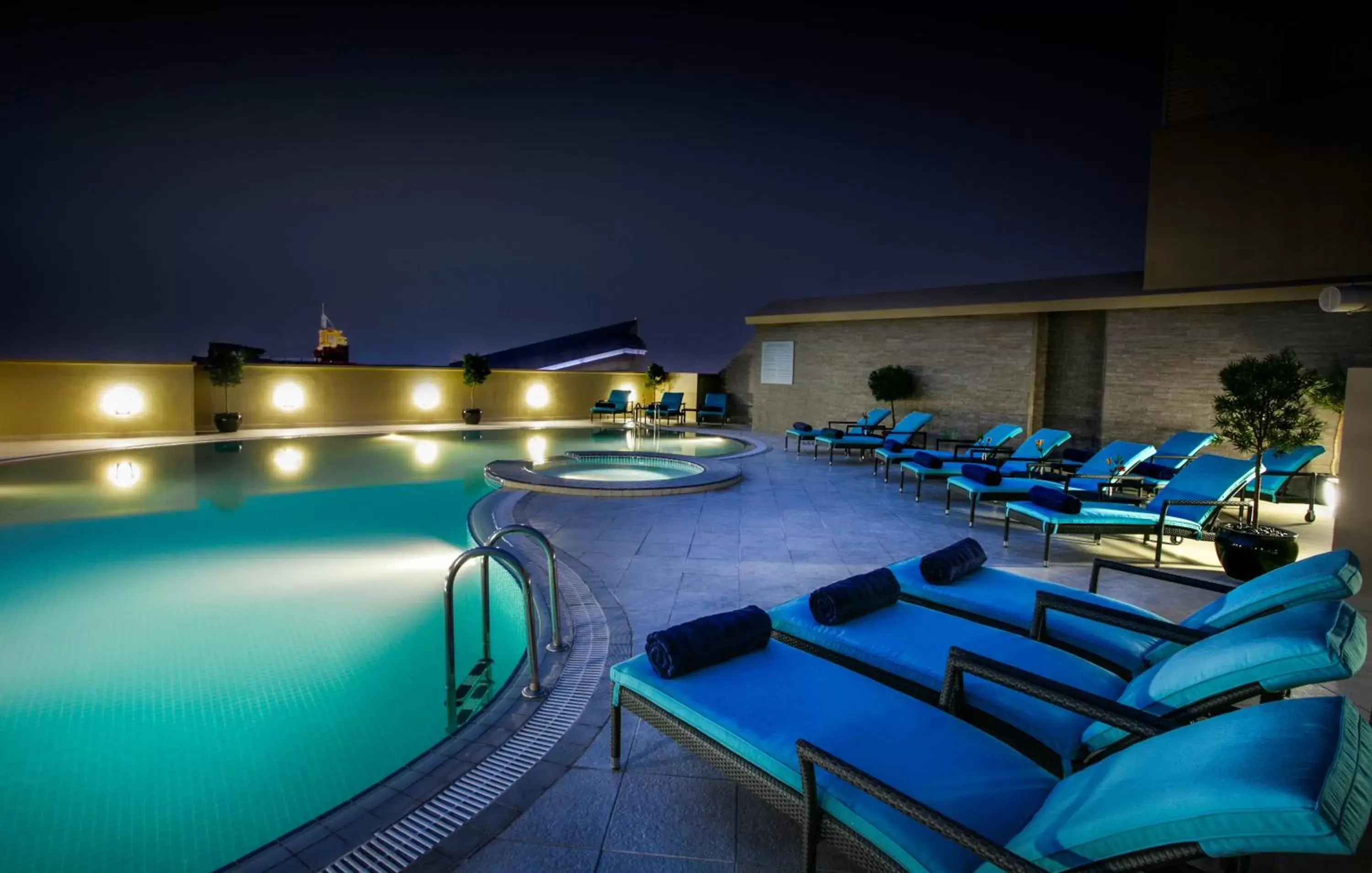 Night, Swimming Pool in Elite Byblos Hotel
