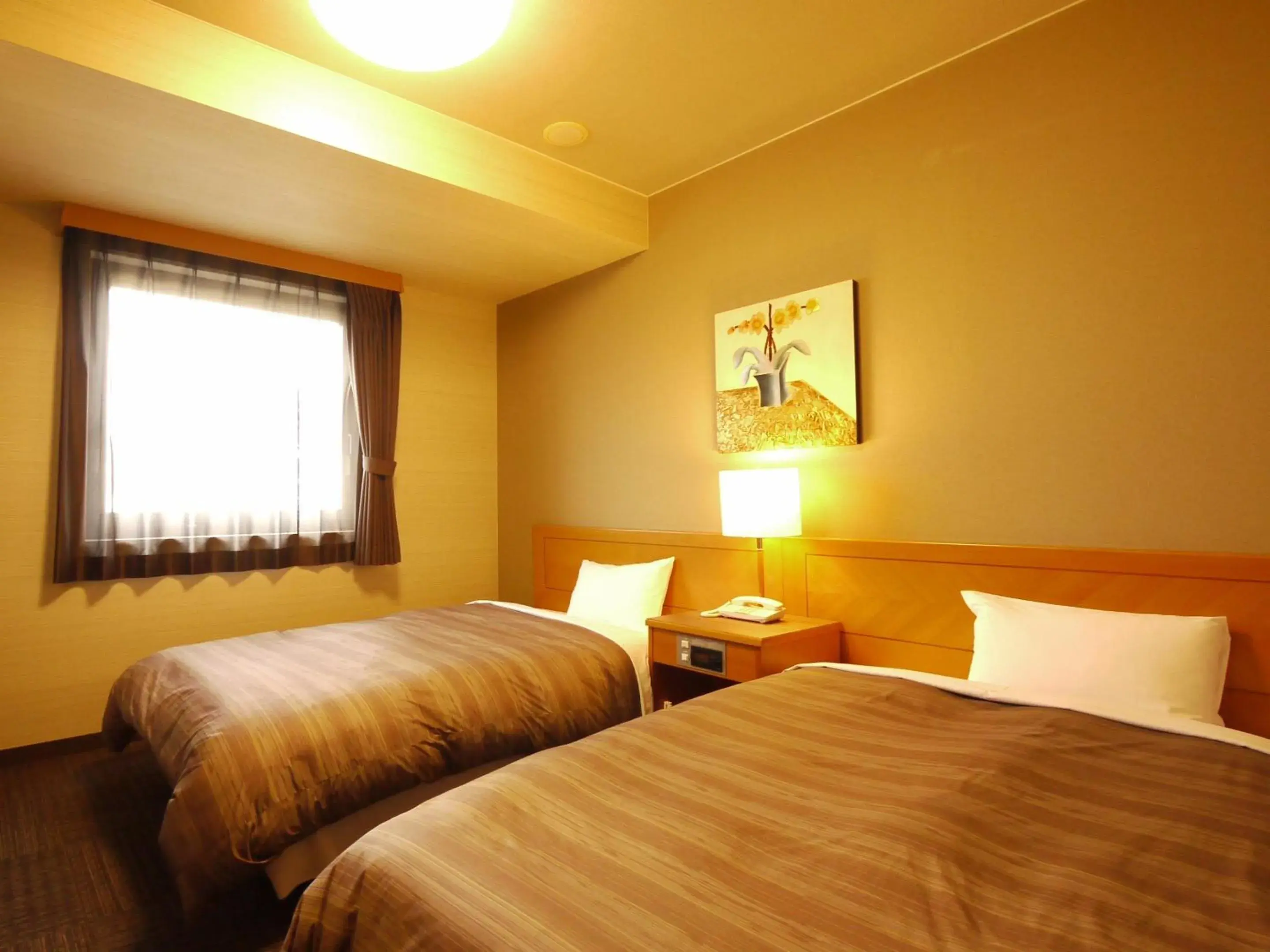 Photo of the whole room, Bed in Hotel Route Inn Oogaki Inter