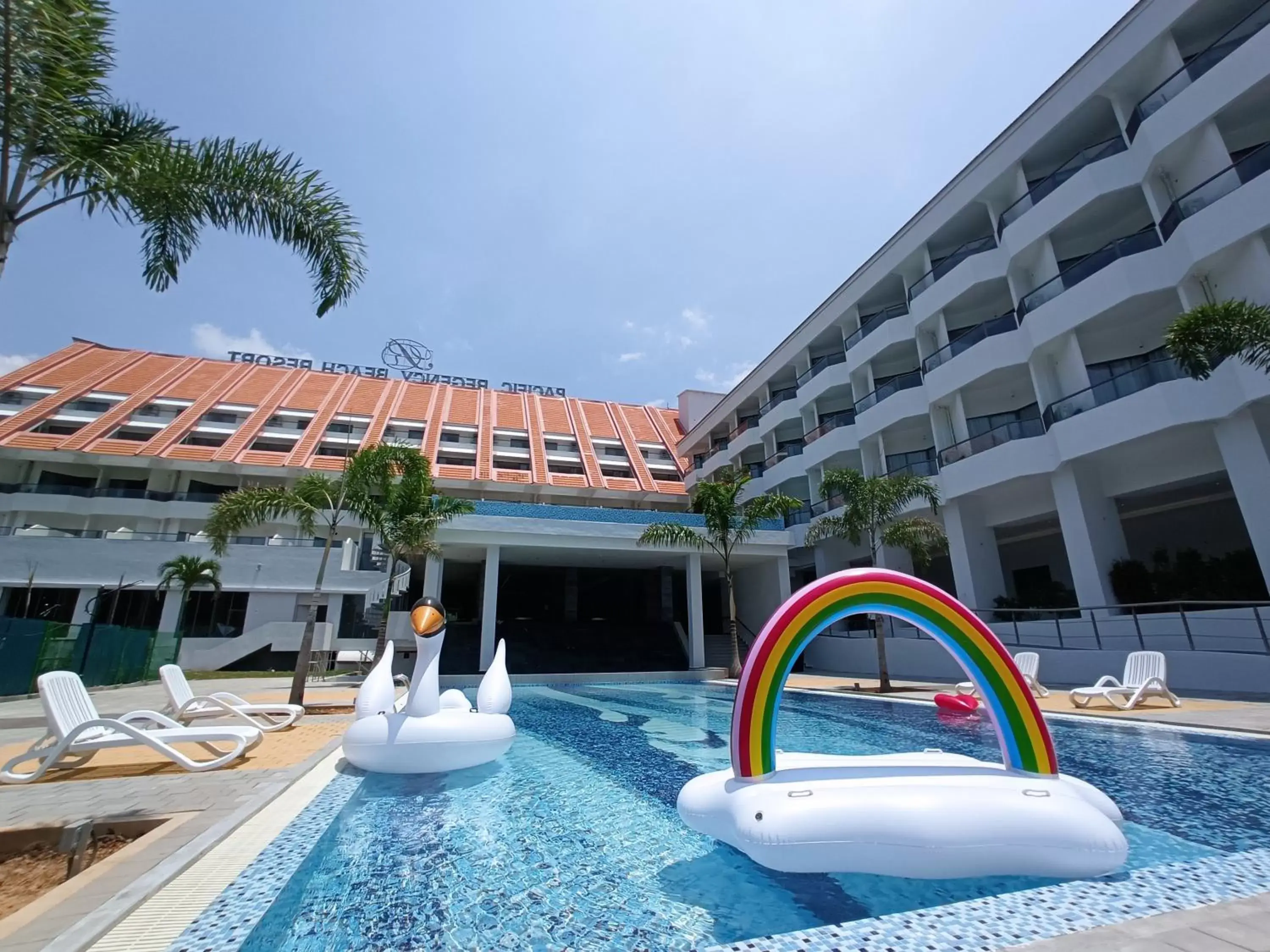 Swimming pool, Water Park in Pacific Regency Beach Resort, Port Dickson