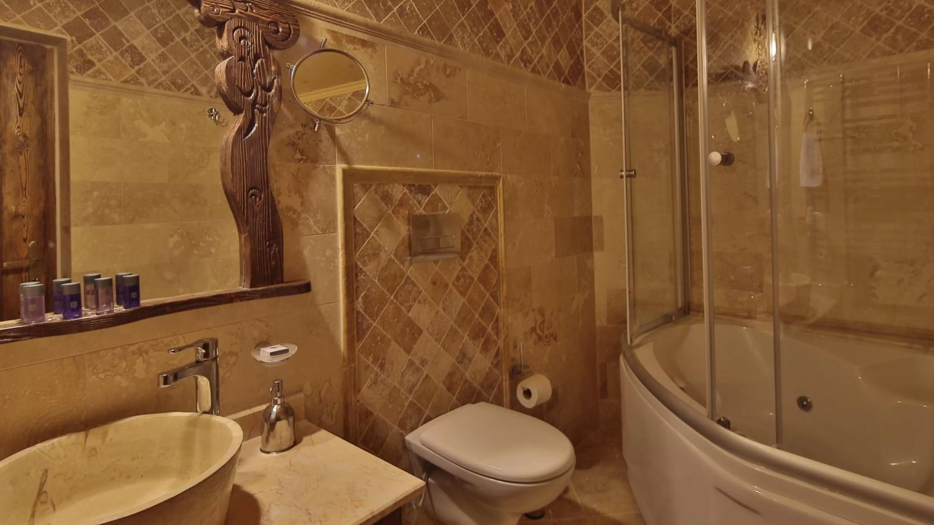 Shower in Cappadocia Cave Land Hotel