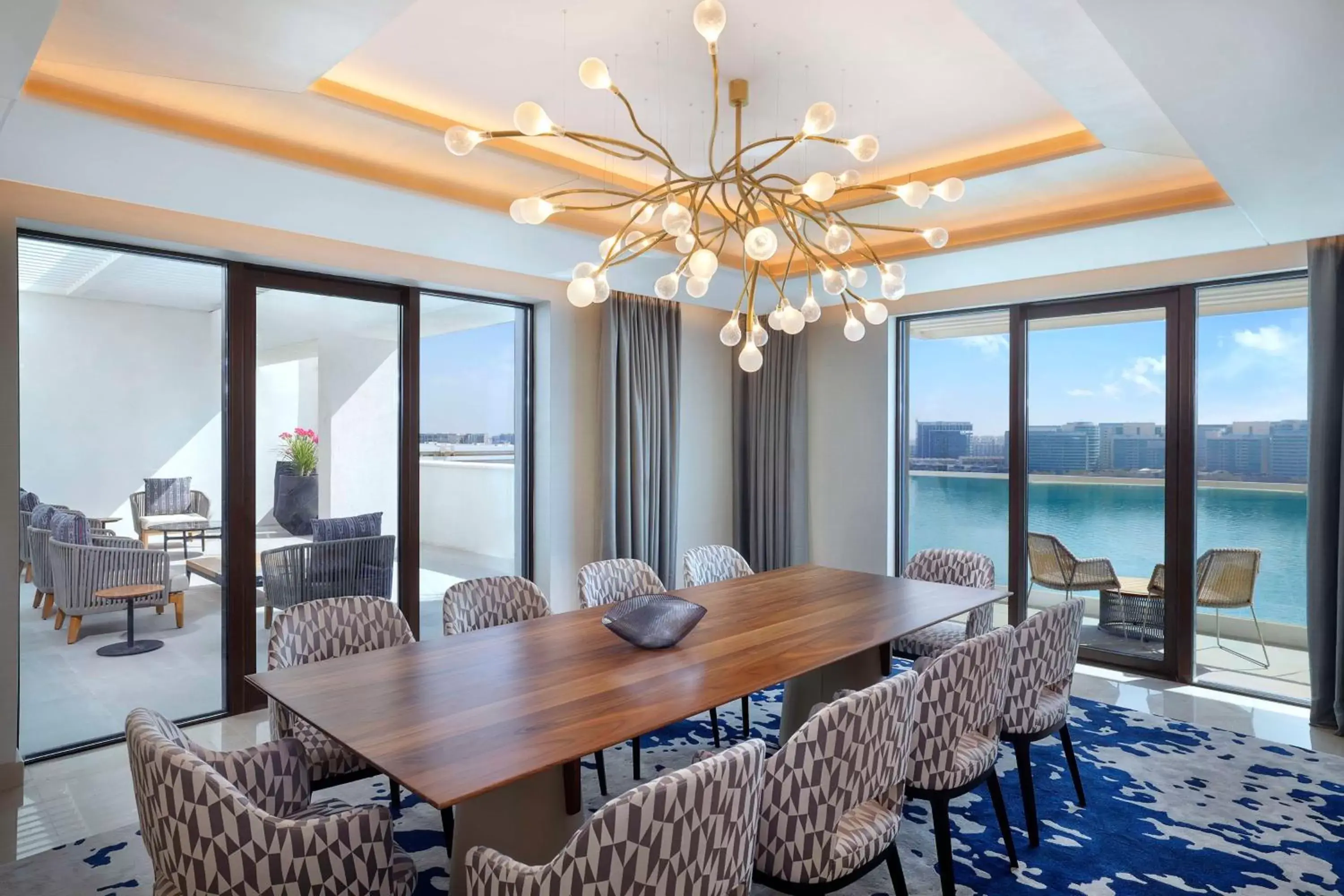 Living room, Dining Area in Hilton Abu Dhabi Yas Island
