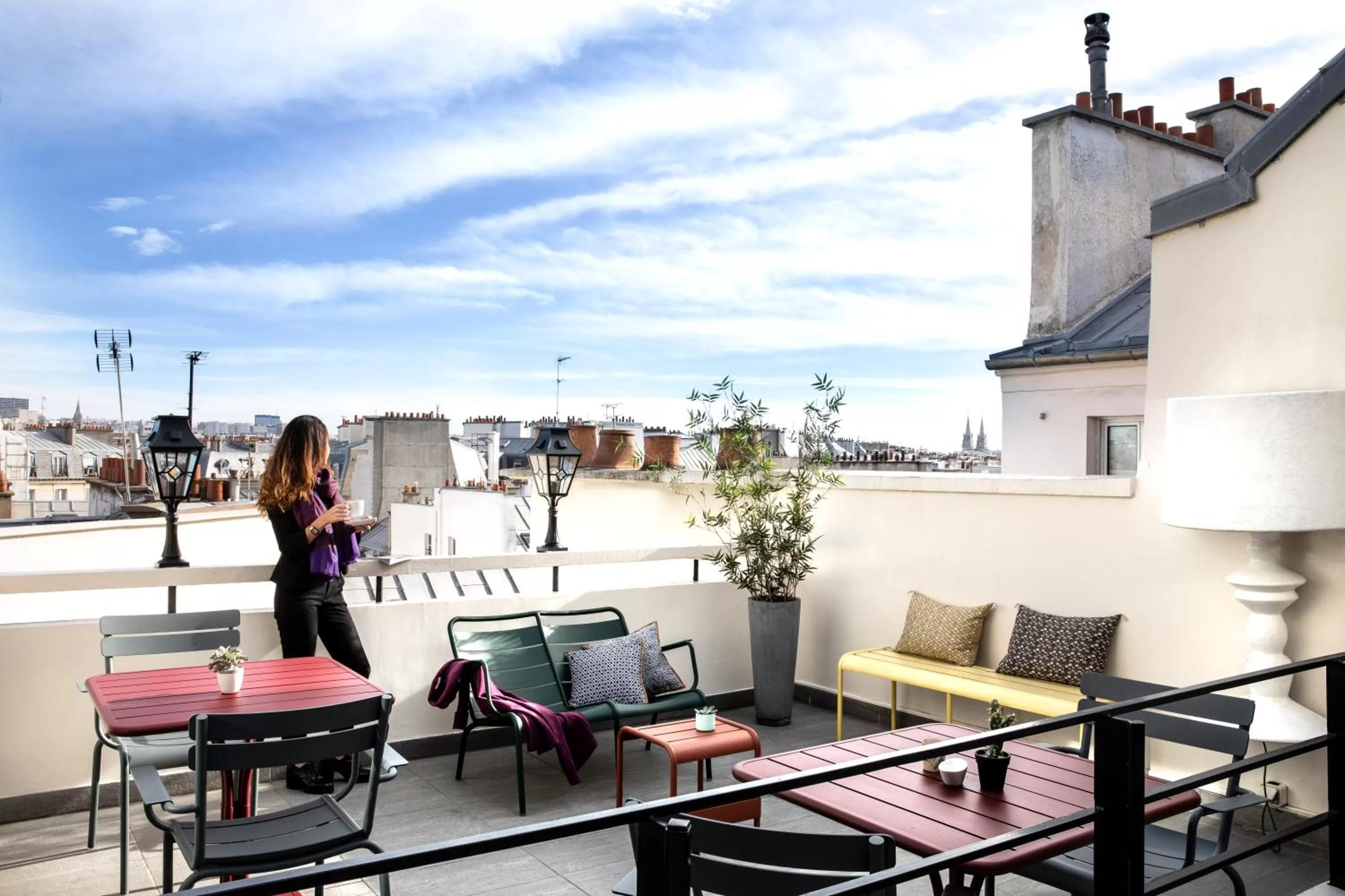 Patio in Hôtel Marais Hôme