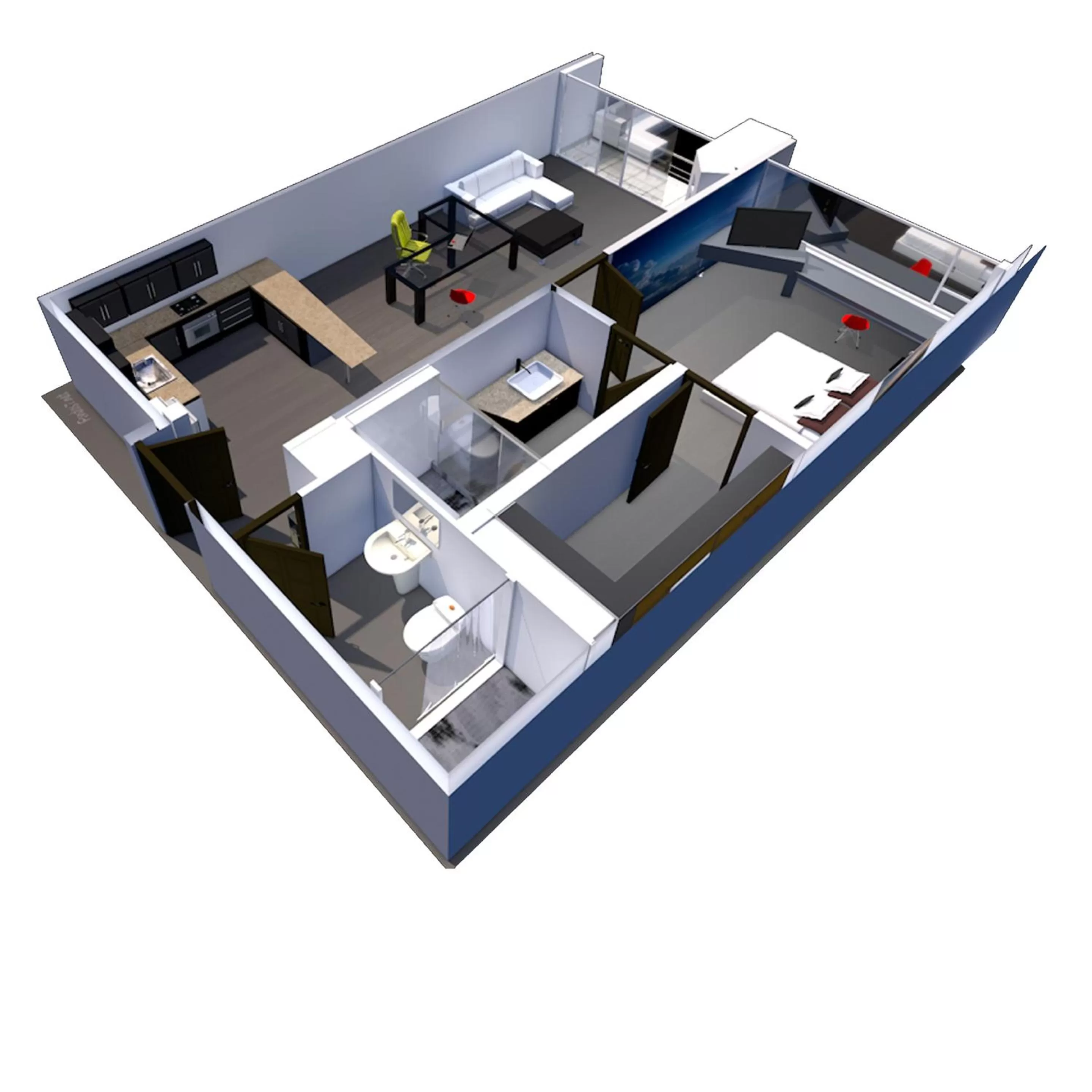 Decorative detail in Hotel 104 Art Suites