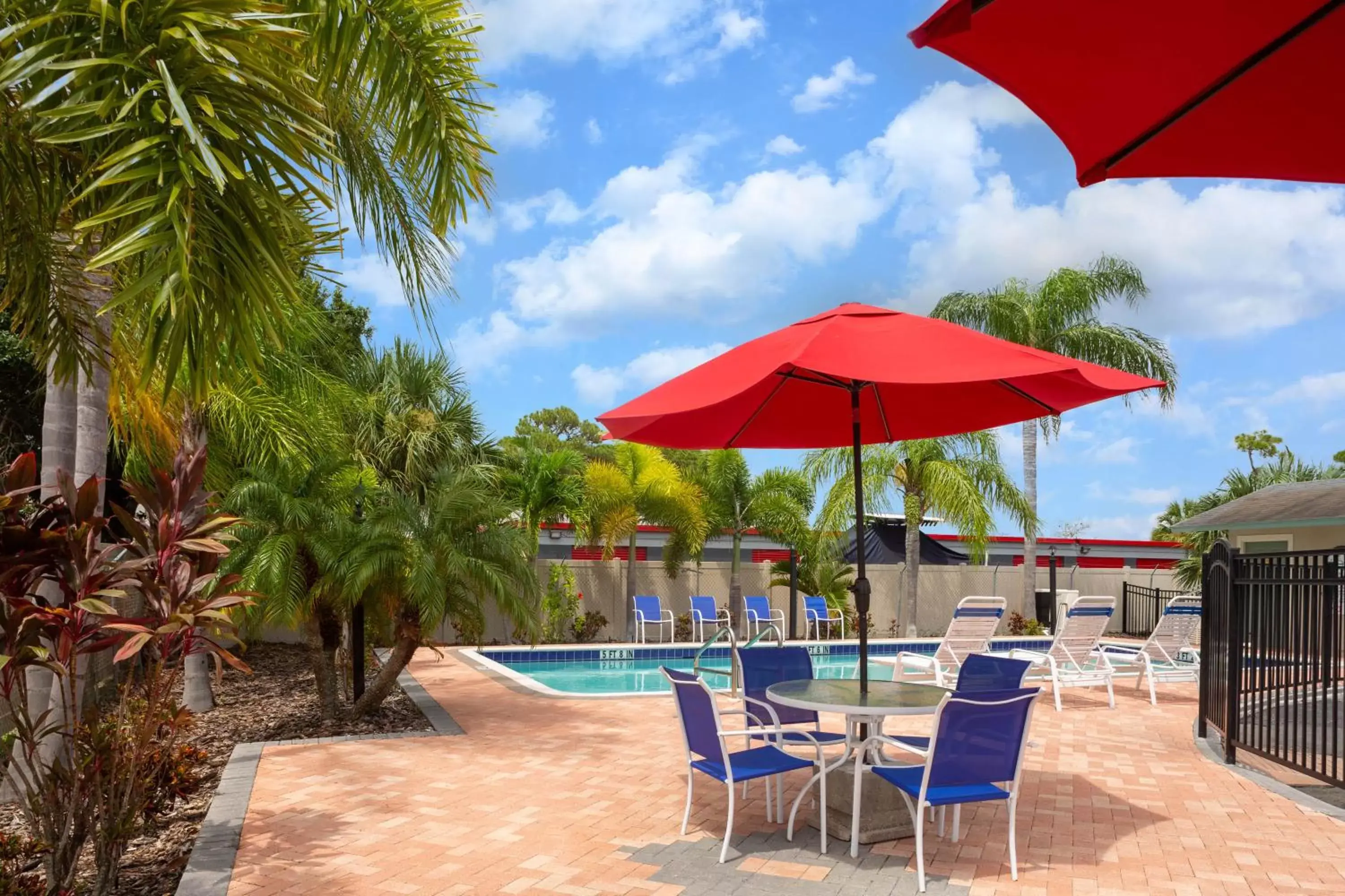 Patio, Swimming Pool in Super 8 by Wyndham Bradenton Sarasota Area