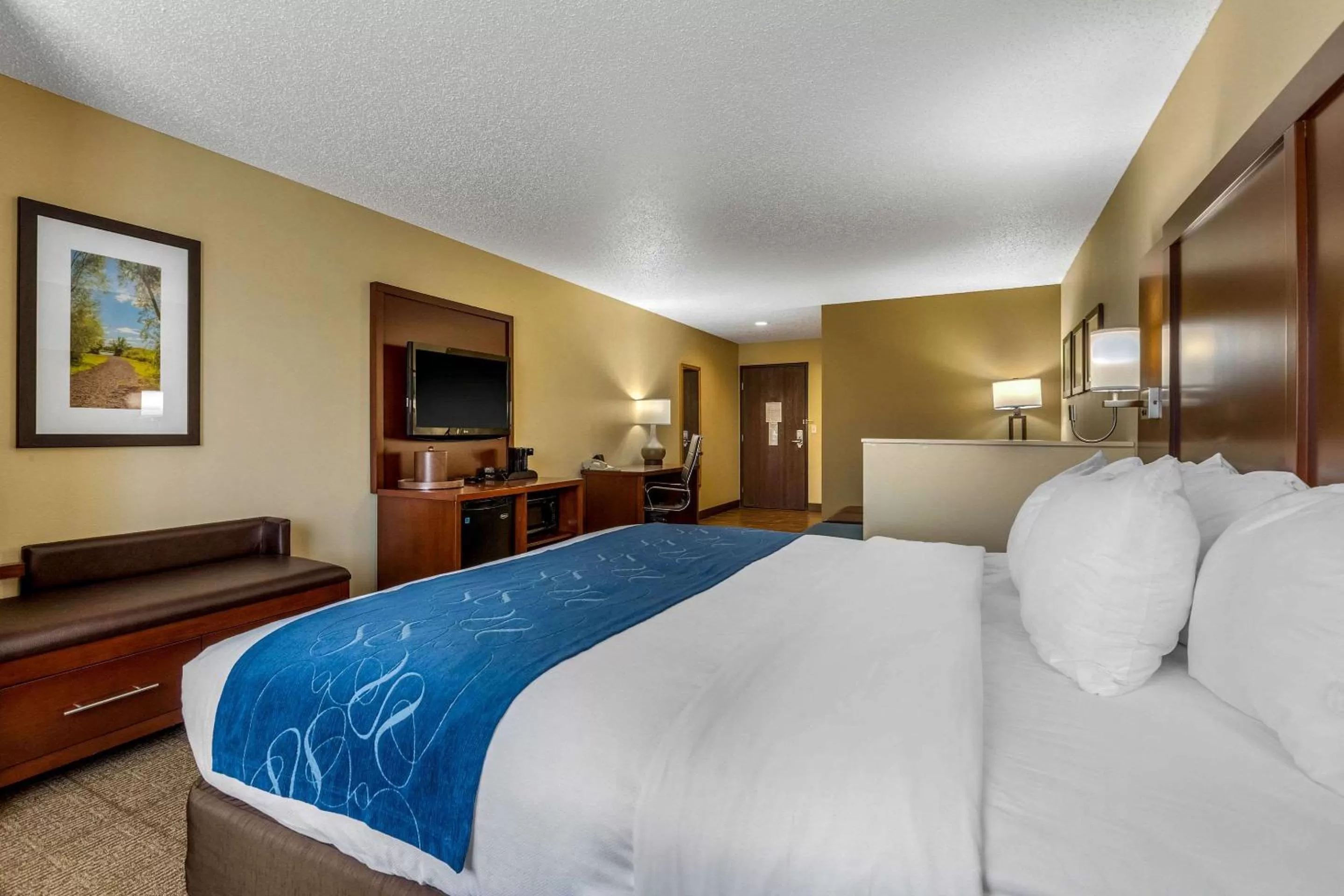 Photo of the whole room, Bed in Comfort Suites