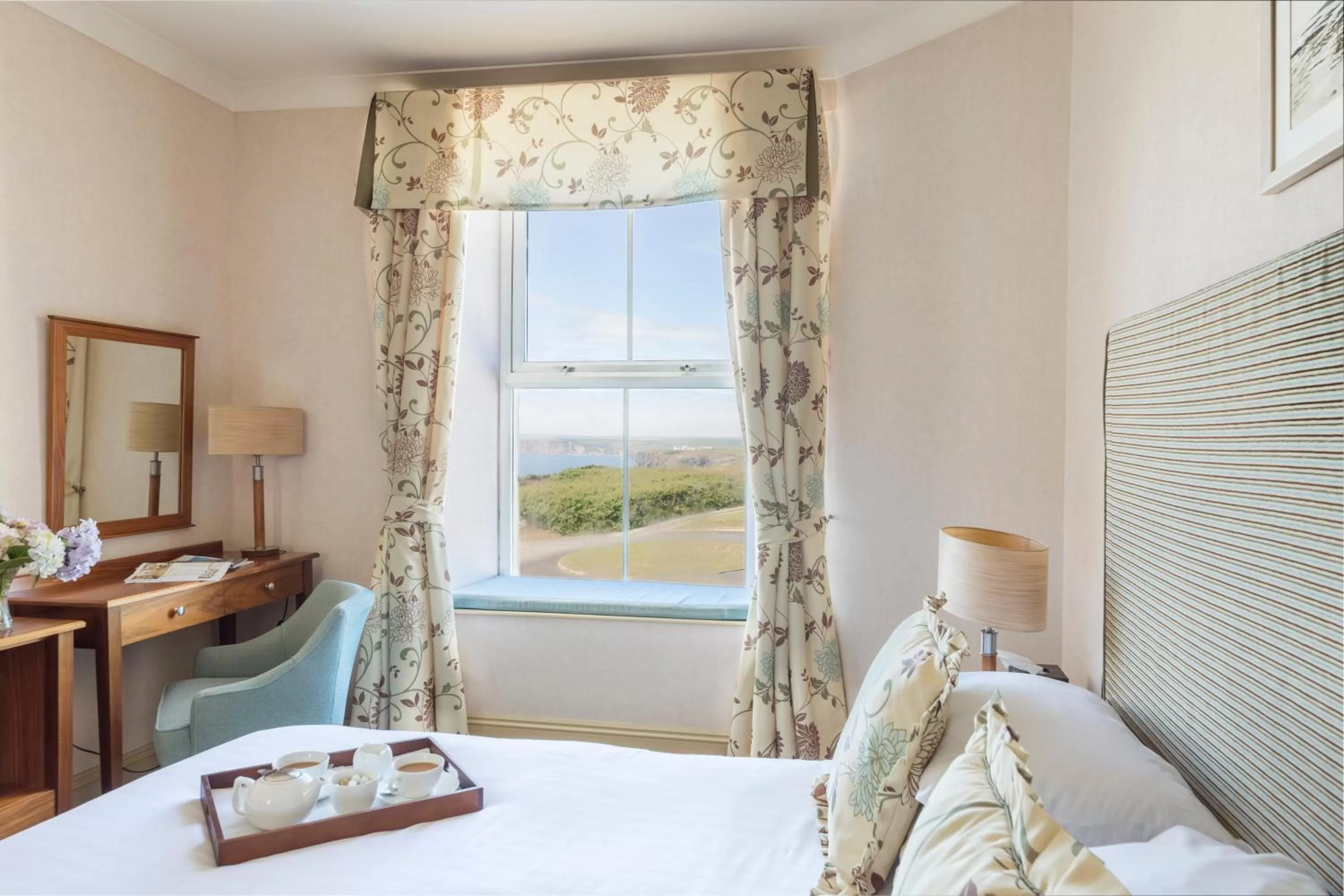 Bed in Mullion Cove Hotel & Spa