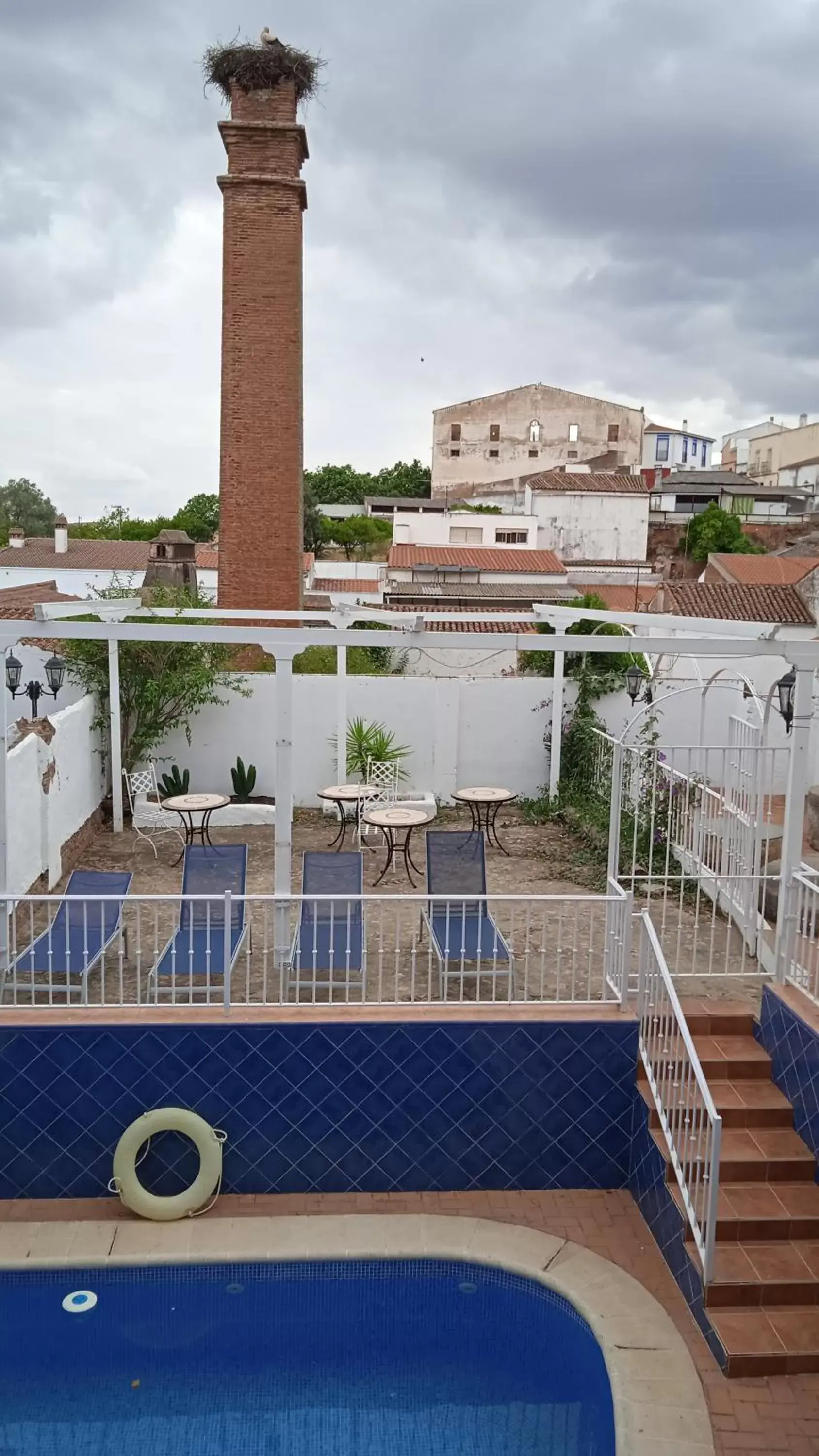 View (from property/room), Pool View in Hotel Rural La Posada de las Cigüeñas