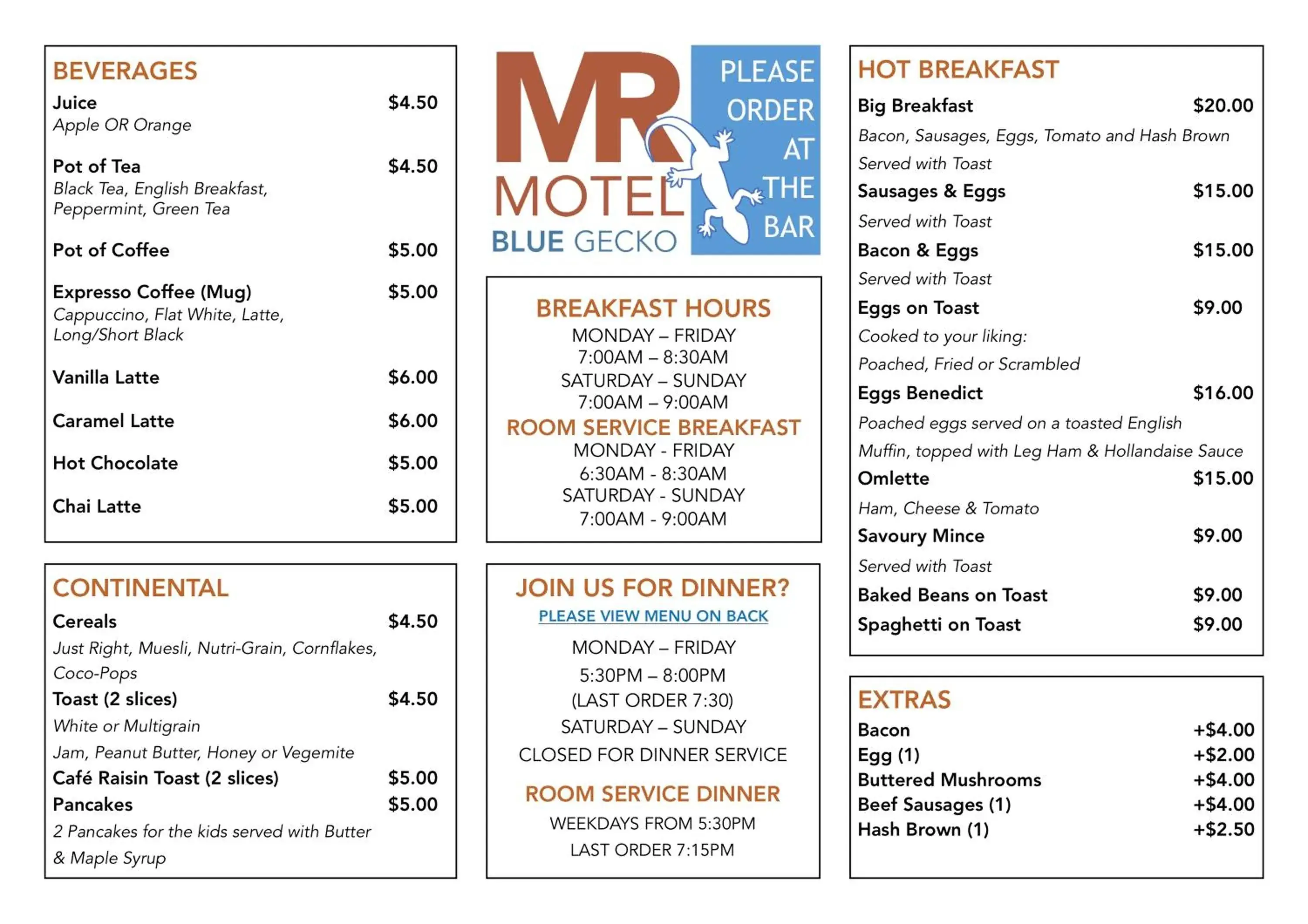 Breakfast in Mackay Resort Motel