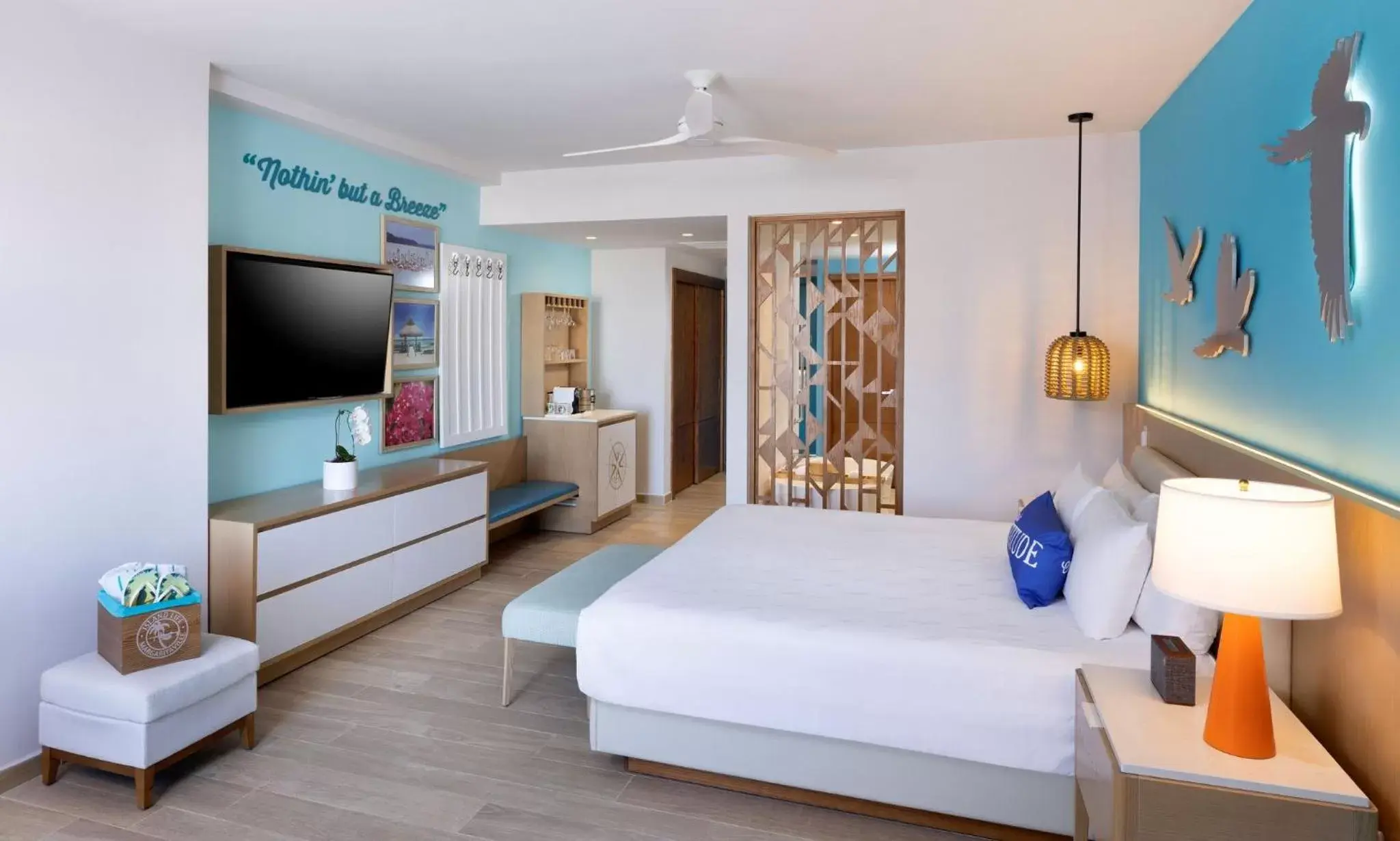 Photo of the whole room, TV/Entertainment Center in Margaritaville Beach Resort Cap Cana Wave - An All-Inclusive Experience for All