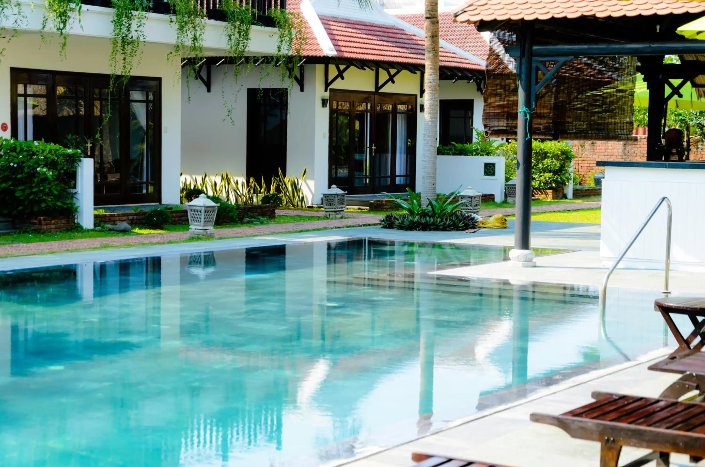 Swimming pool in Riverside Bamboo Resort Hoi An