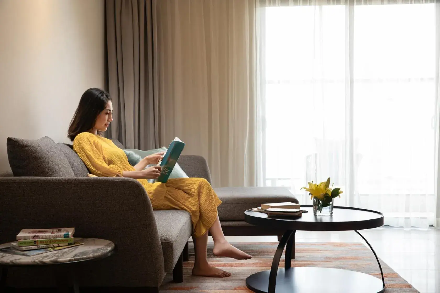 Living room in Oakwood Residence Hanoi