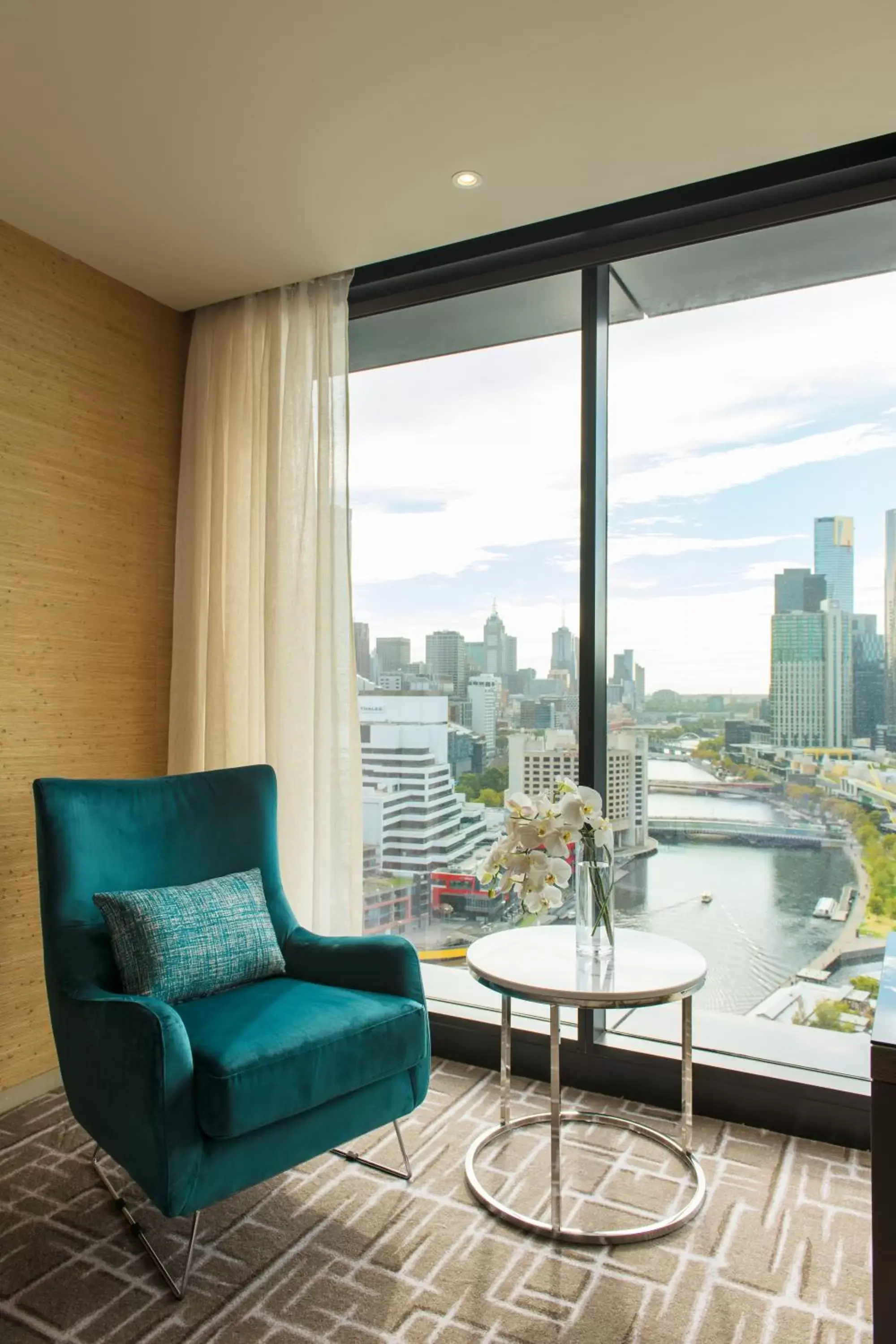 Seating area in Pan Pacific Melbourne