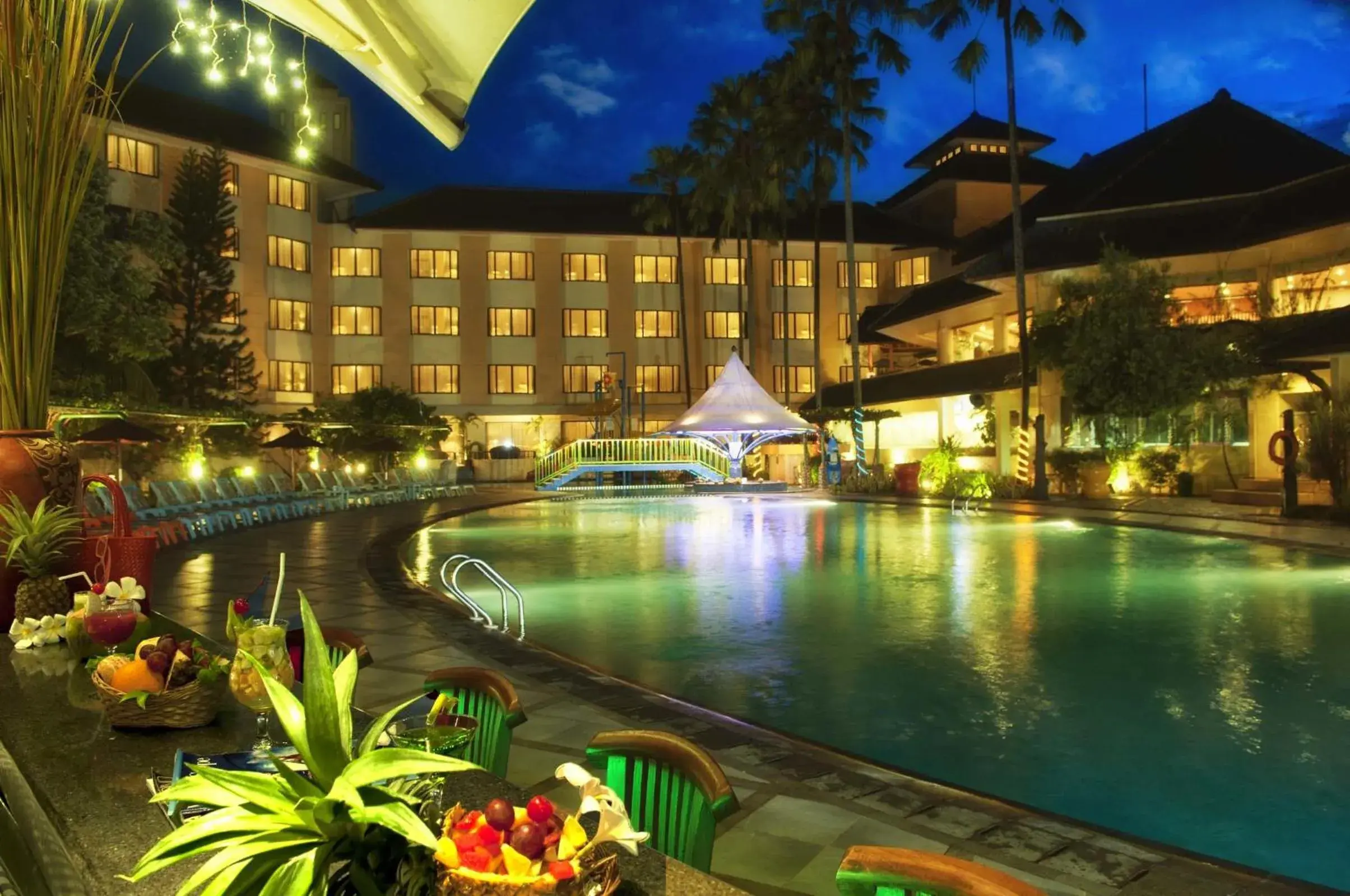 Night, Swimming Pool in Prime Plaza Hotel Purwakarta