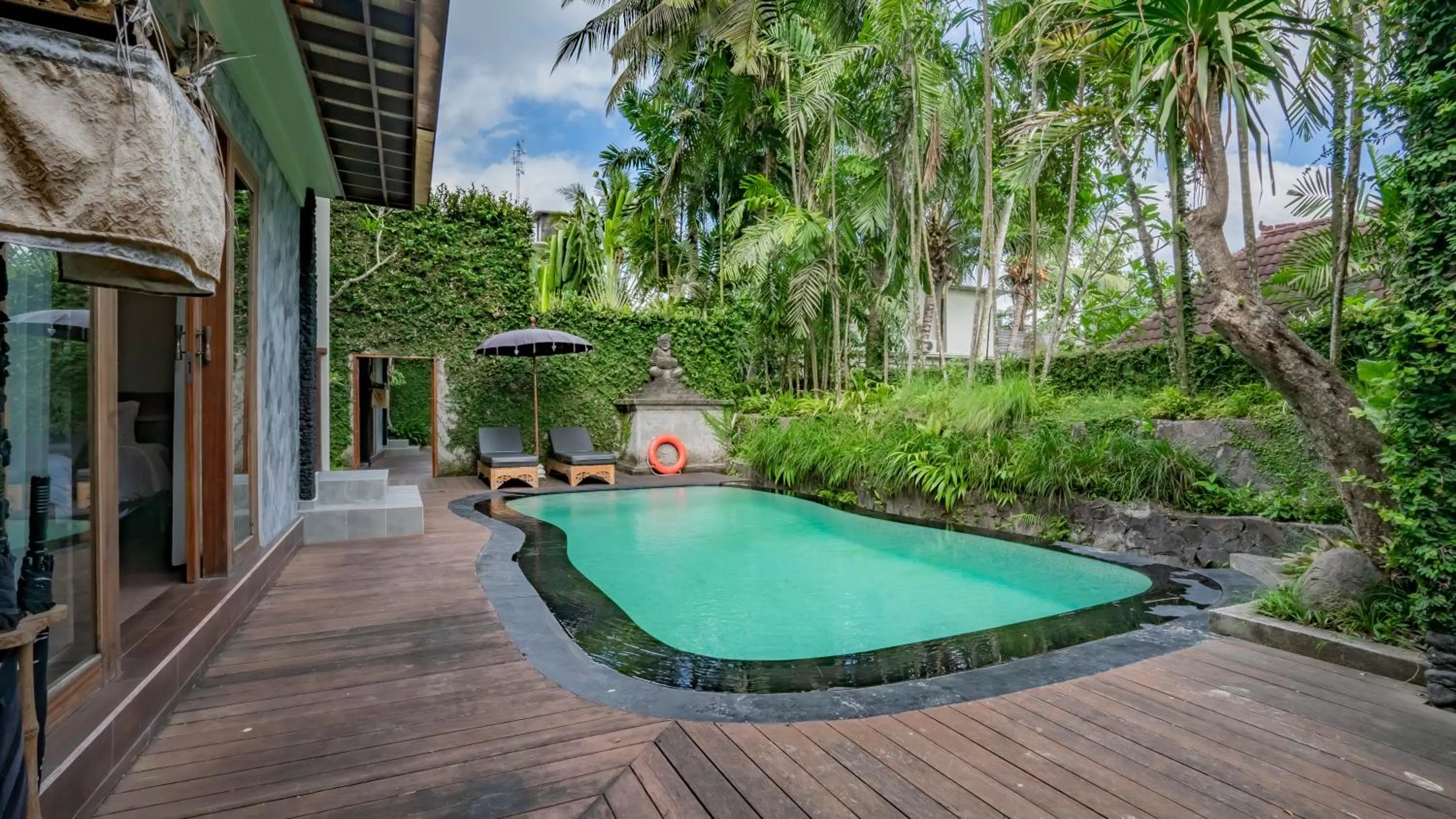 Pool view in KajaNe Mua at Ubud Bali