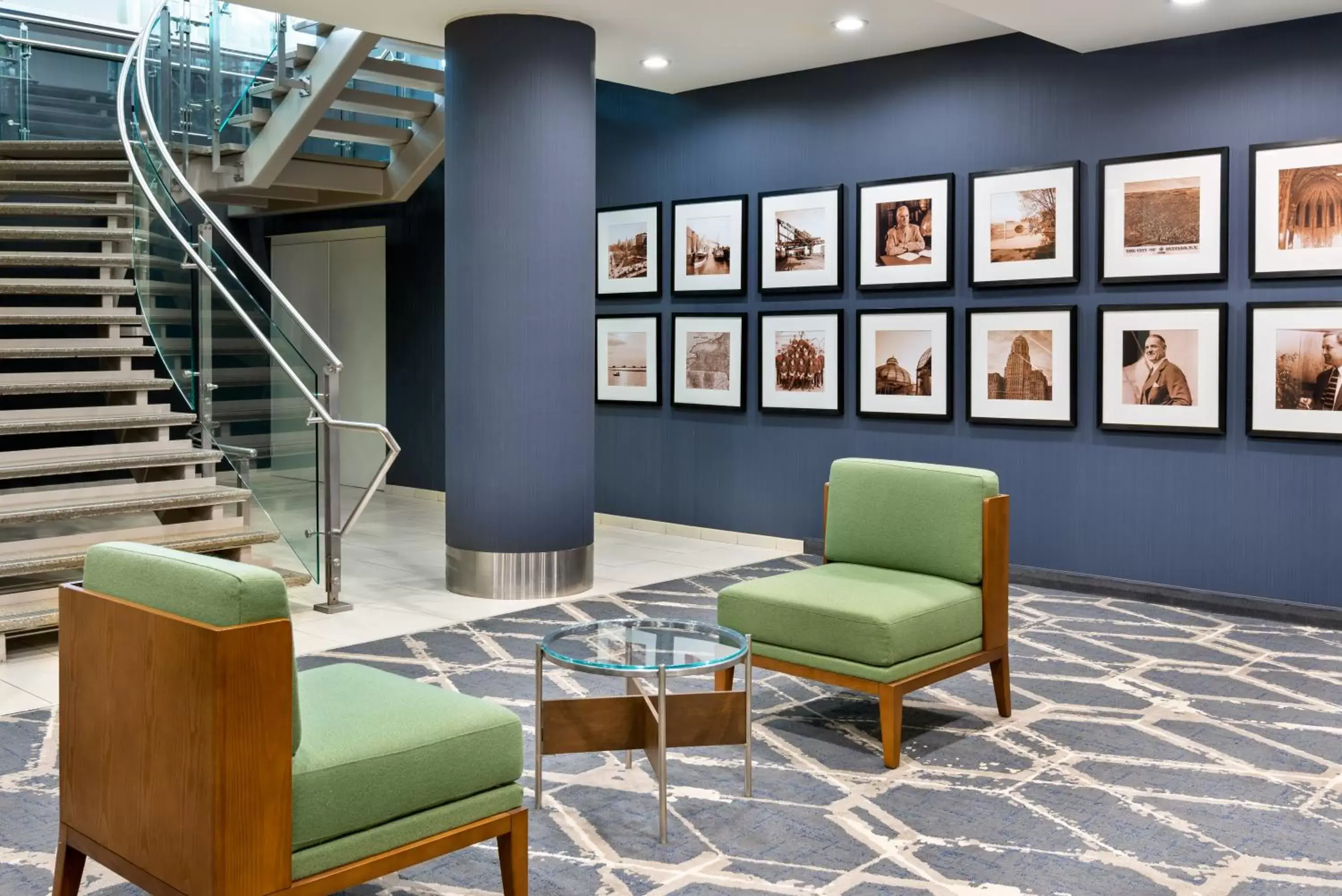 Seating area, Lobby/Reception in Courtyard by Marriott Buffalo Downtown/Canalside