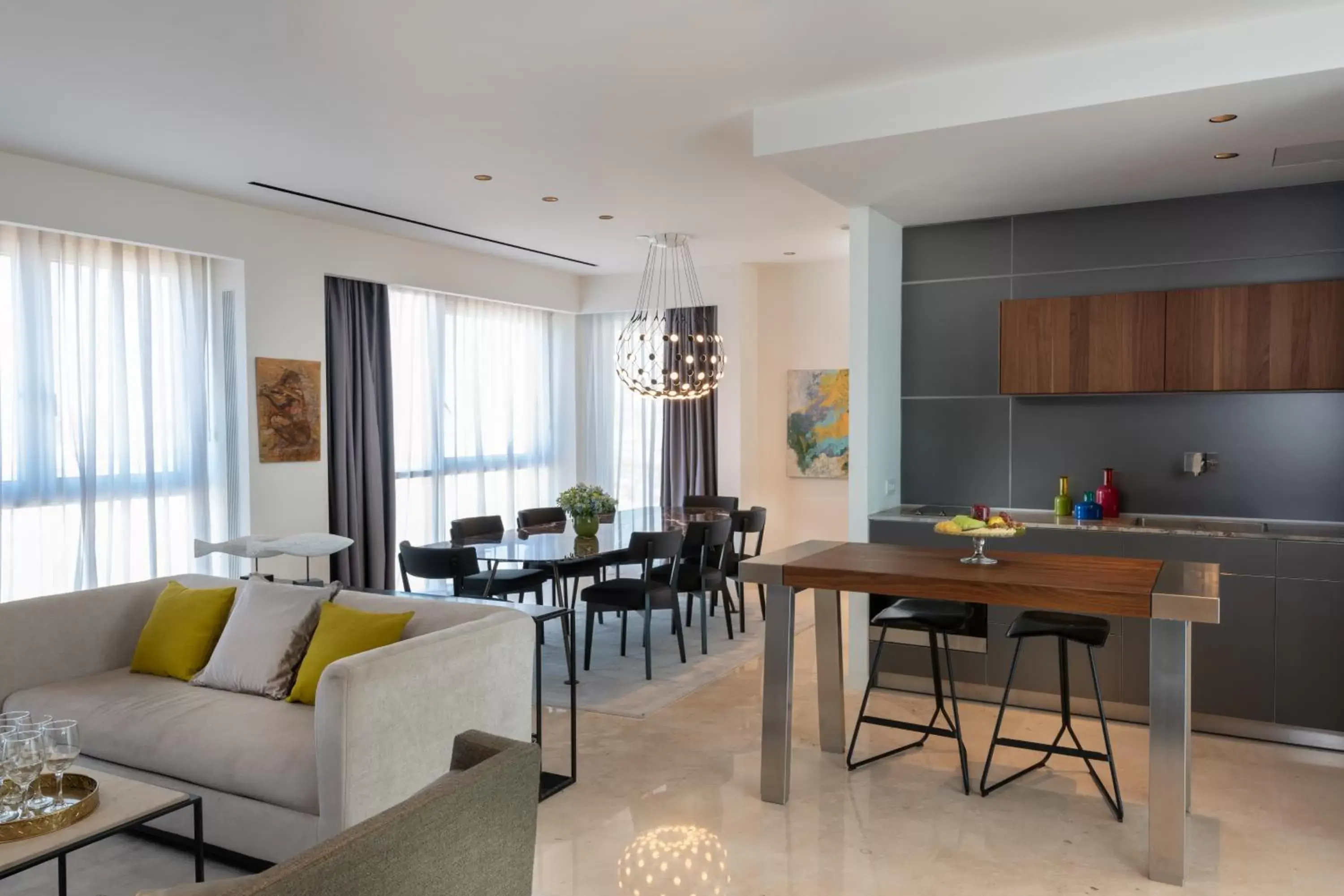 Kitchen or kitchenette, Seating Area in Herods Herzliya