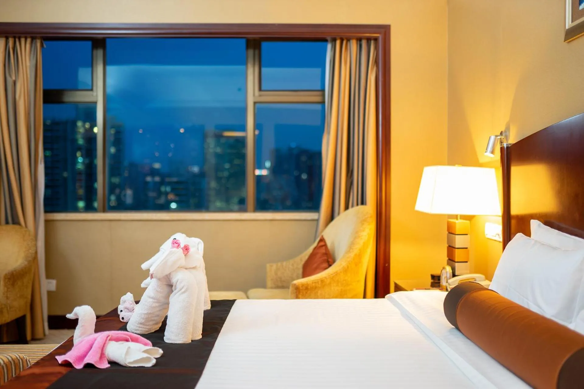 Decorative detail, Bed in Grand International Hotel