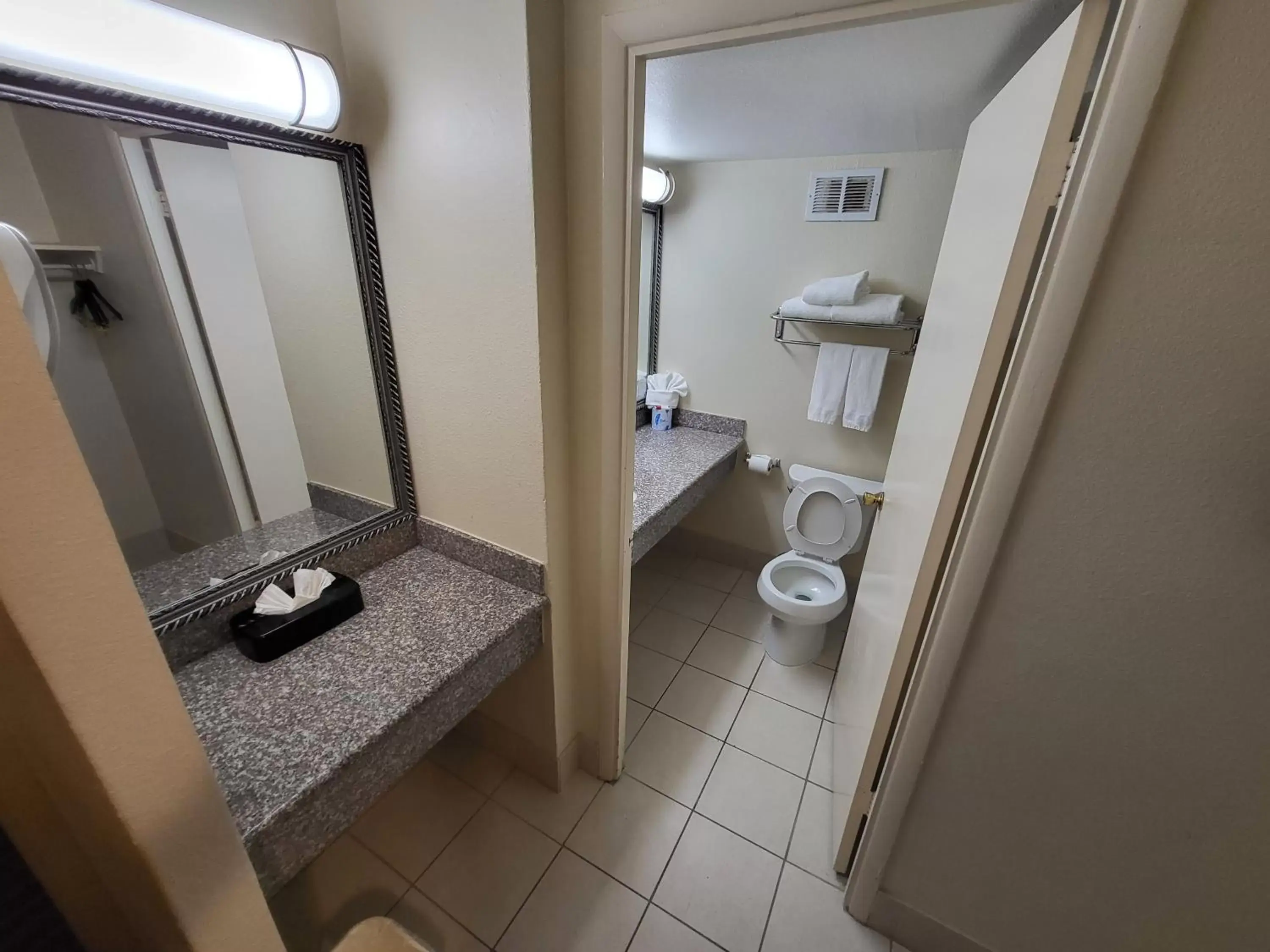 Bathroom in Ramada by Wyndham Houston Intercontinental Airport East