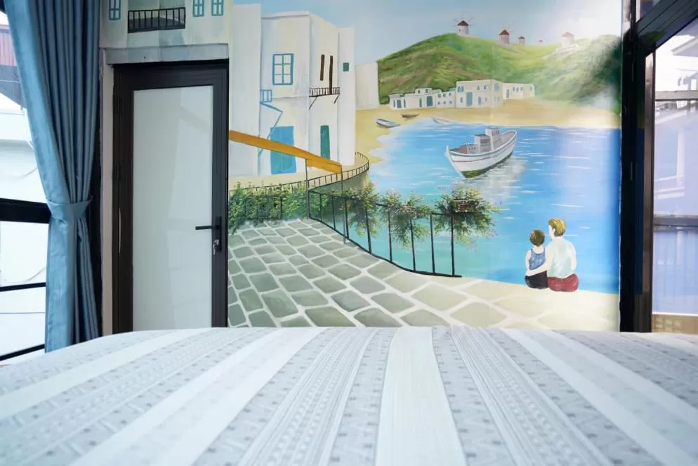 Natural landscape, Bed in Almor Hostel With Pool in right center