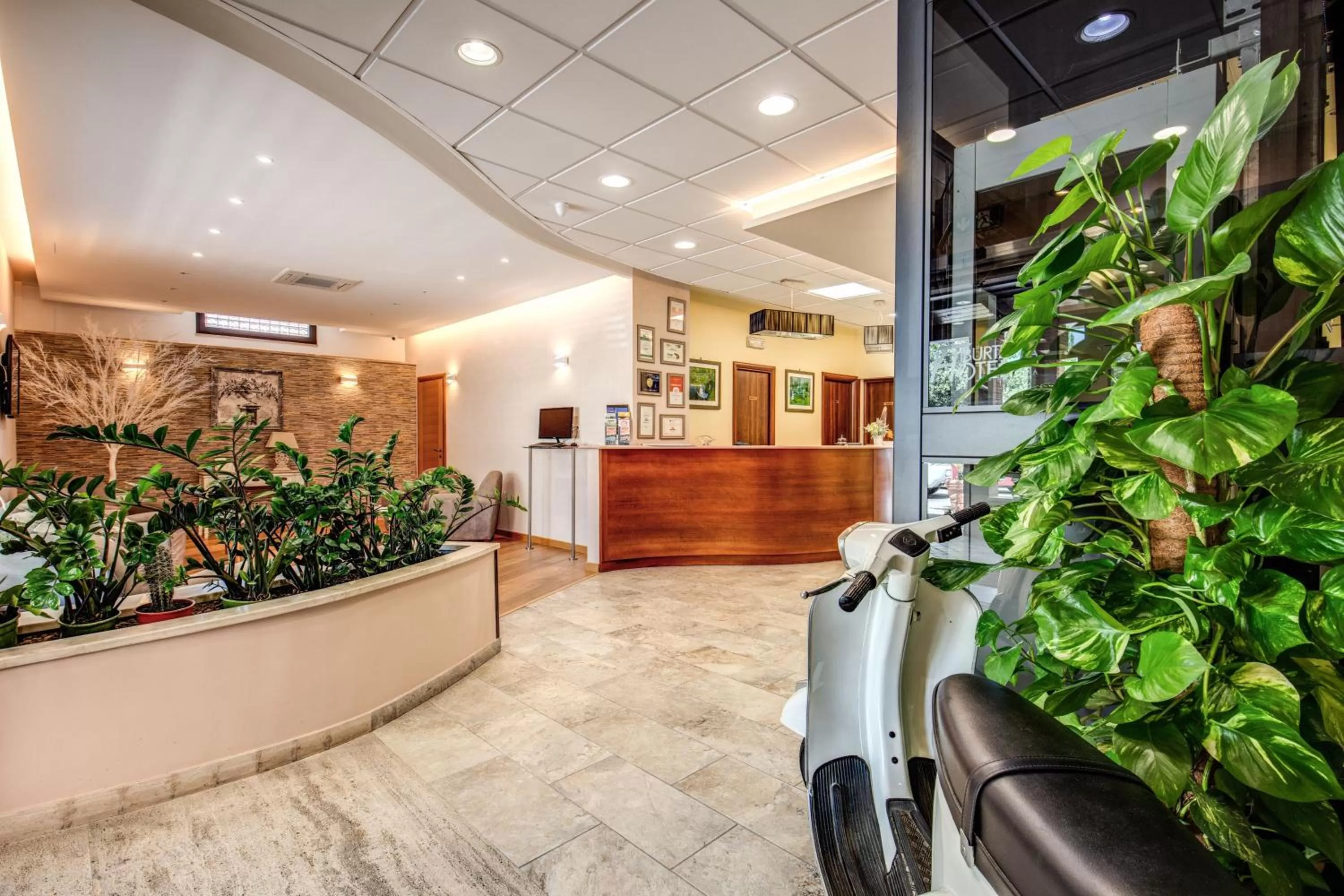 Lobby or reception in Hotel Roma Tiburtina Metro