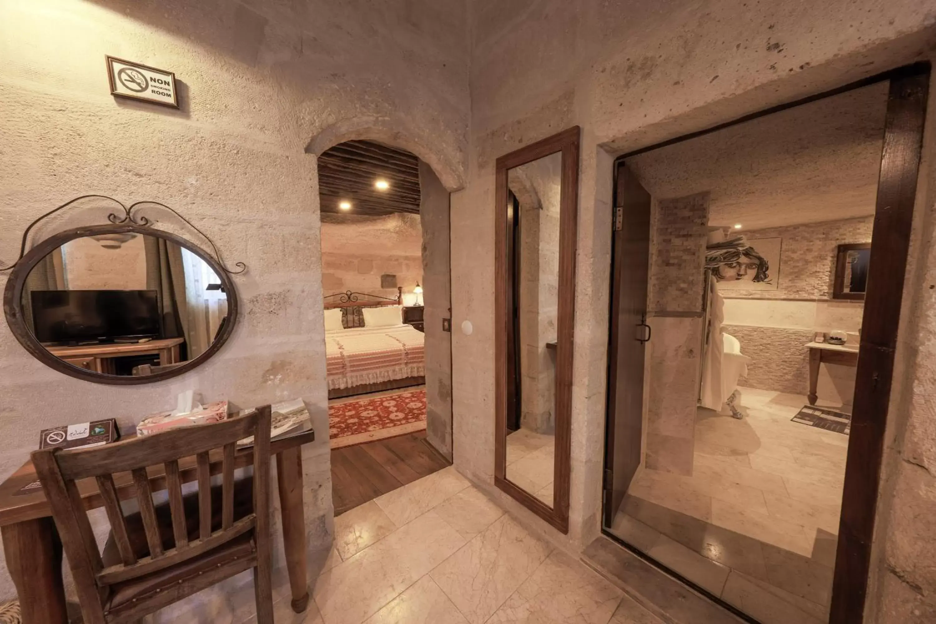 Seating area, Bathroom in Kelebek Special Cave Hotel & Spa