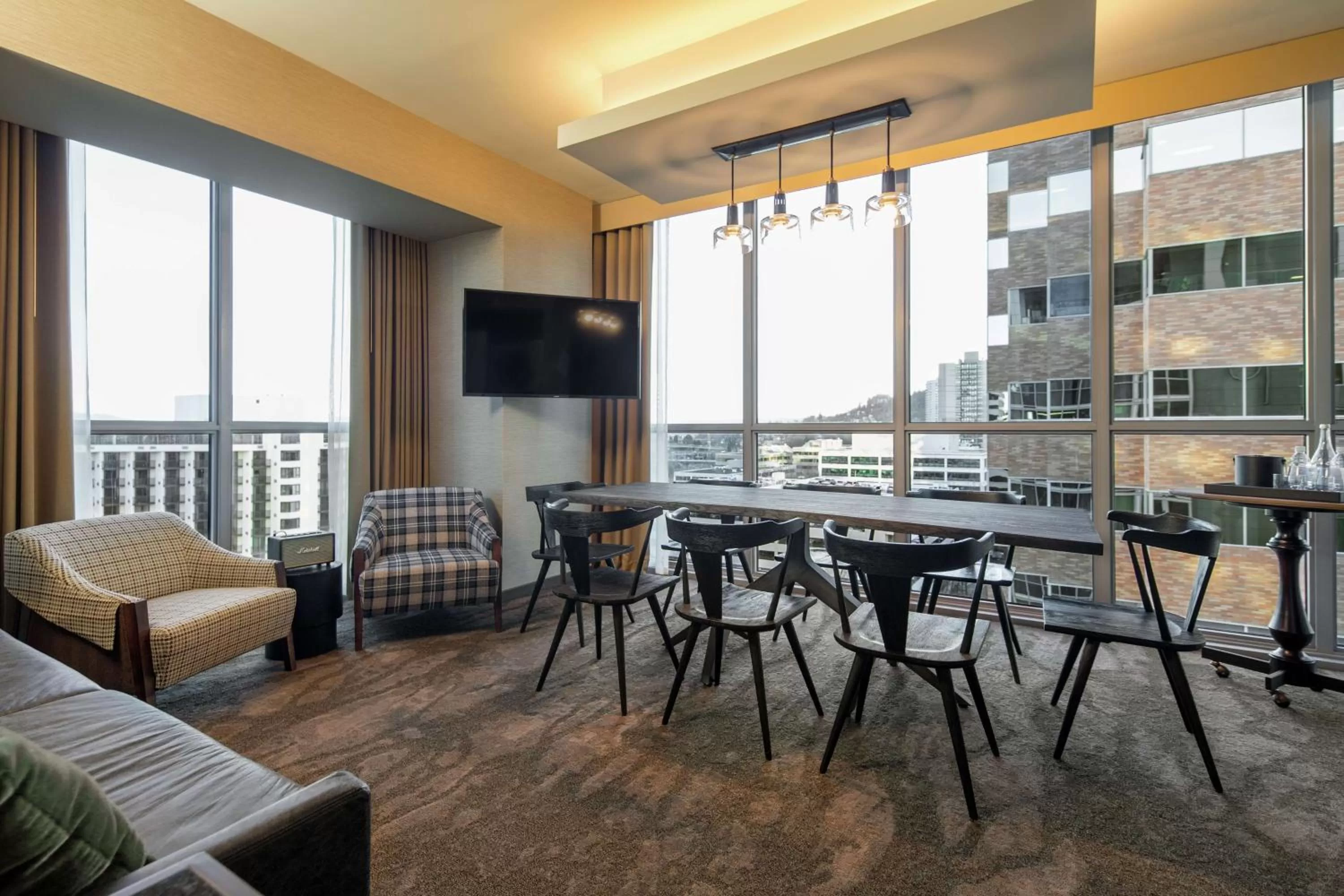 Living room in The Porter Portland, Curio Collection By Hilton