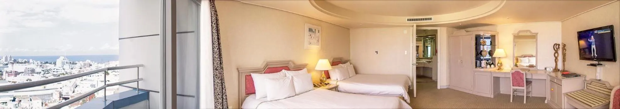 Bed in Jeju Pacific Hotel