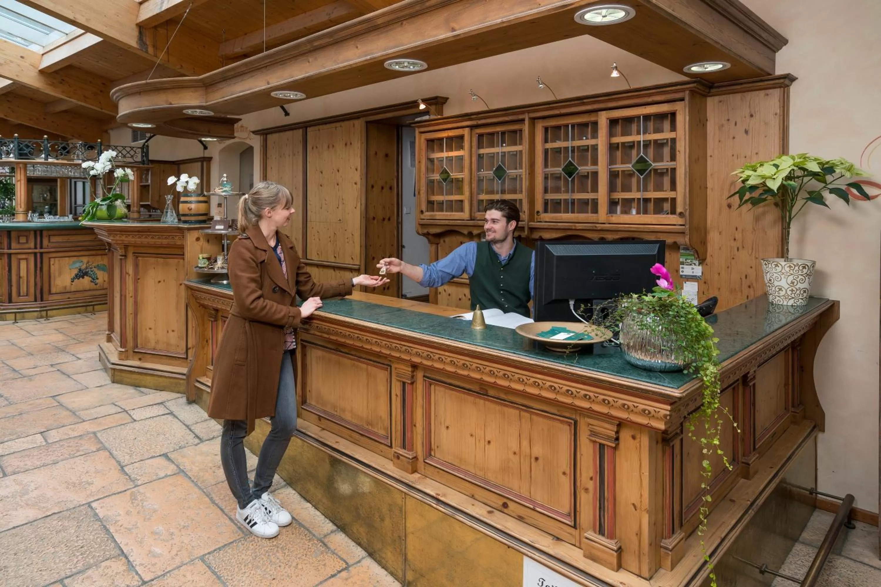 Lobby or reception in Hotel Krone