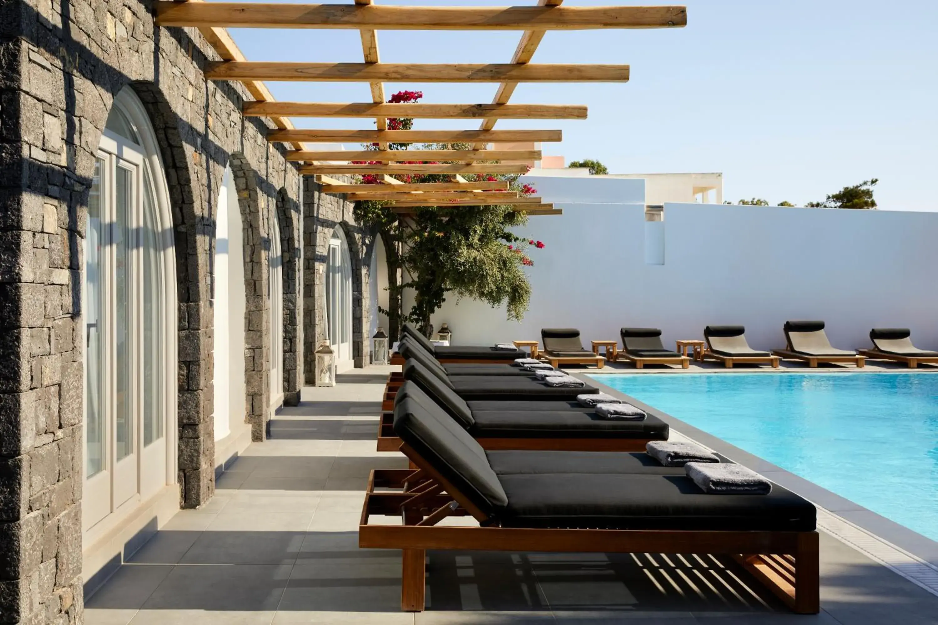Balcony/Terrace, Swimming Pool in Kallisti Thera Hotel
