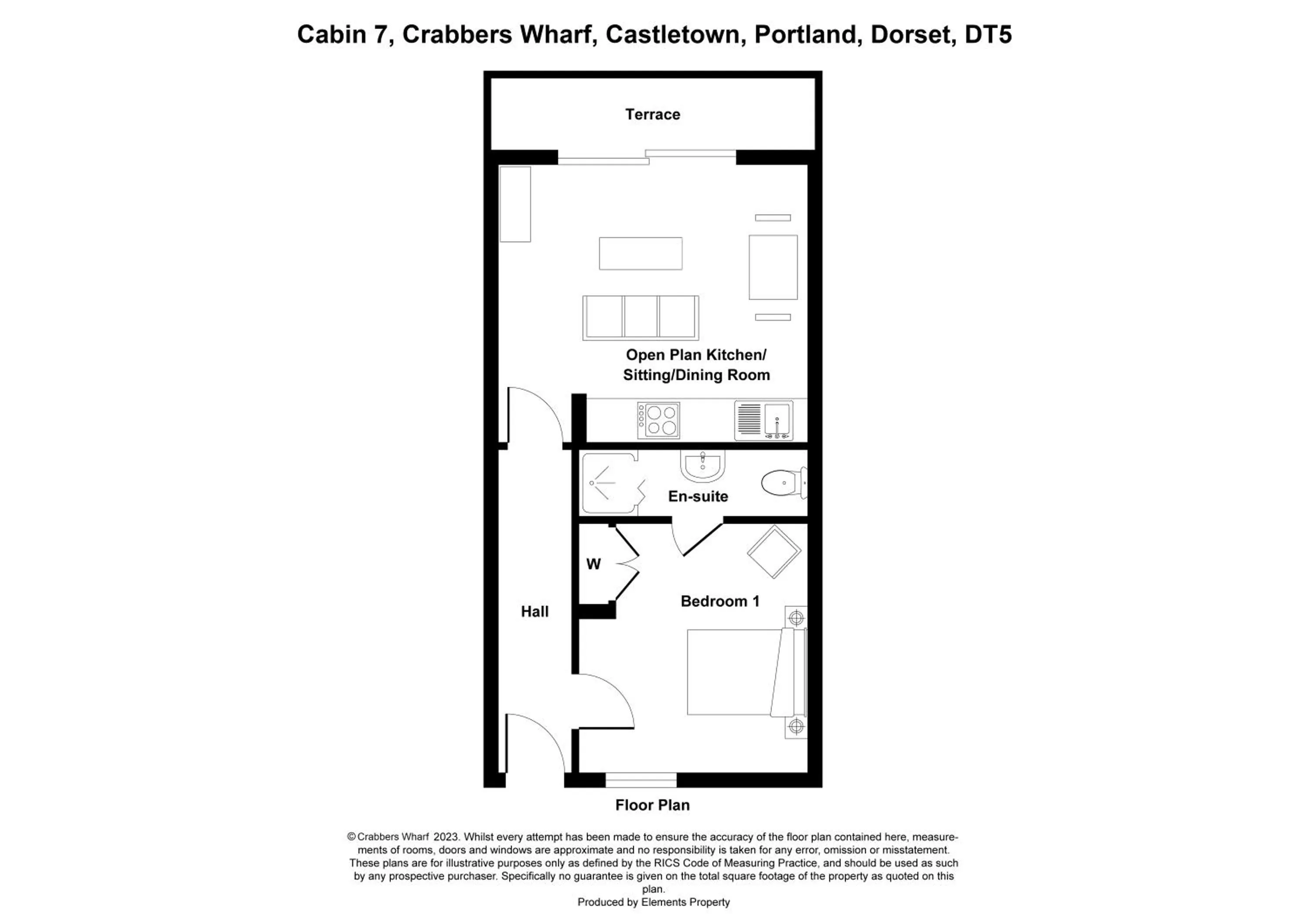 Floor plan in Crabbers' Wharf