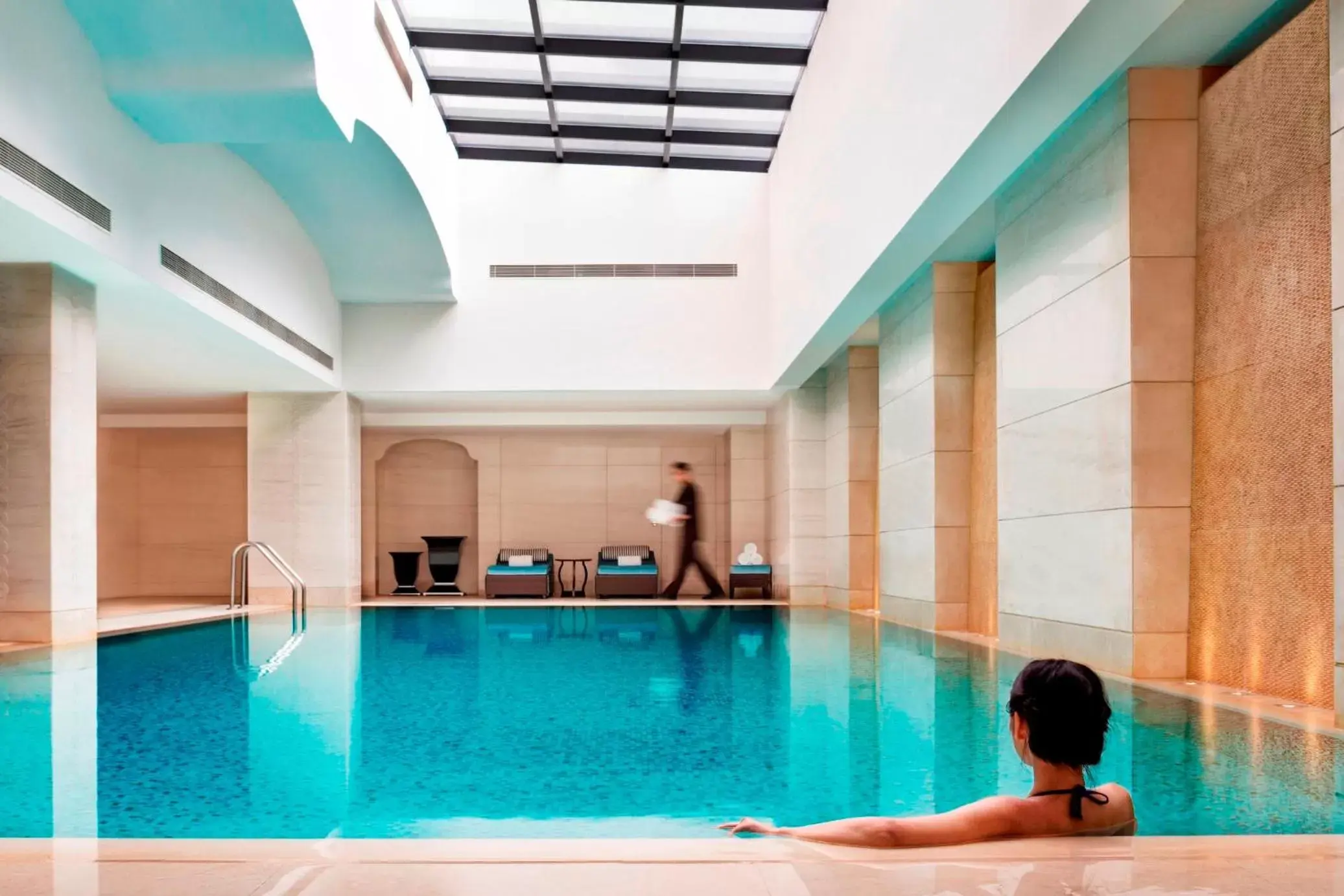 Swimming Pool in Fairmont Peace Hotel On the Bund (Start your own story with the BUND)