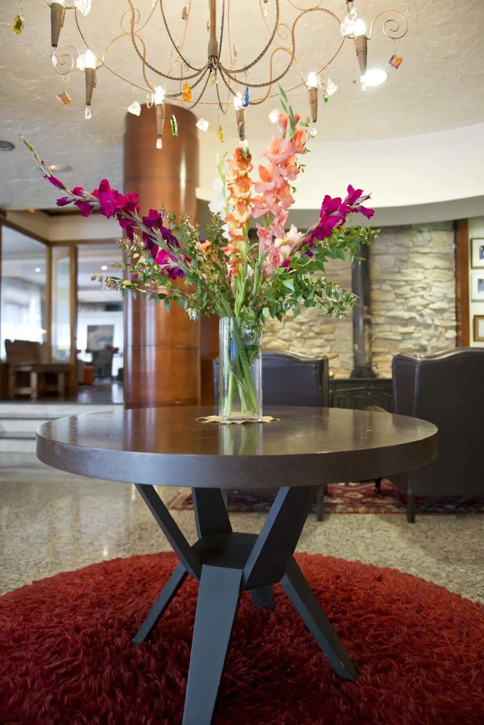 Lobby or reception in Hotel Restaurant Pessets & SPA