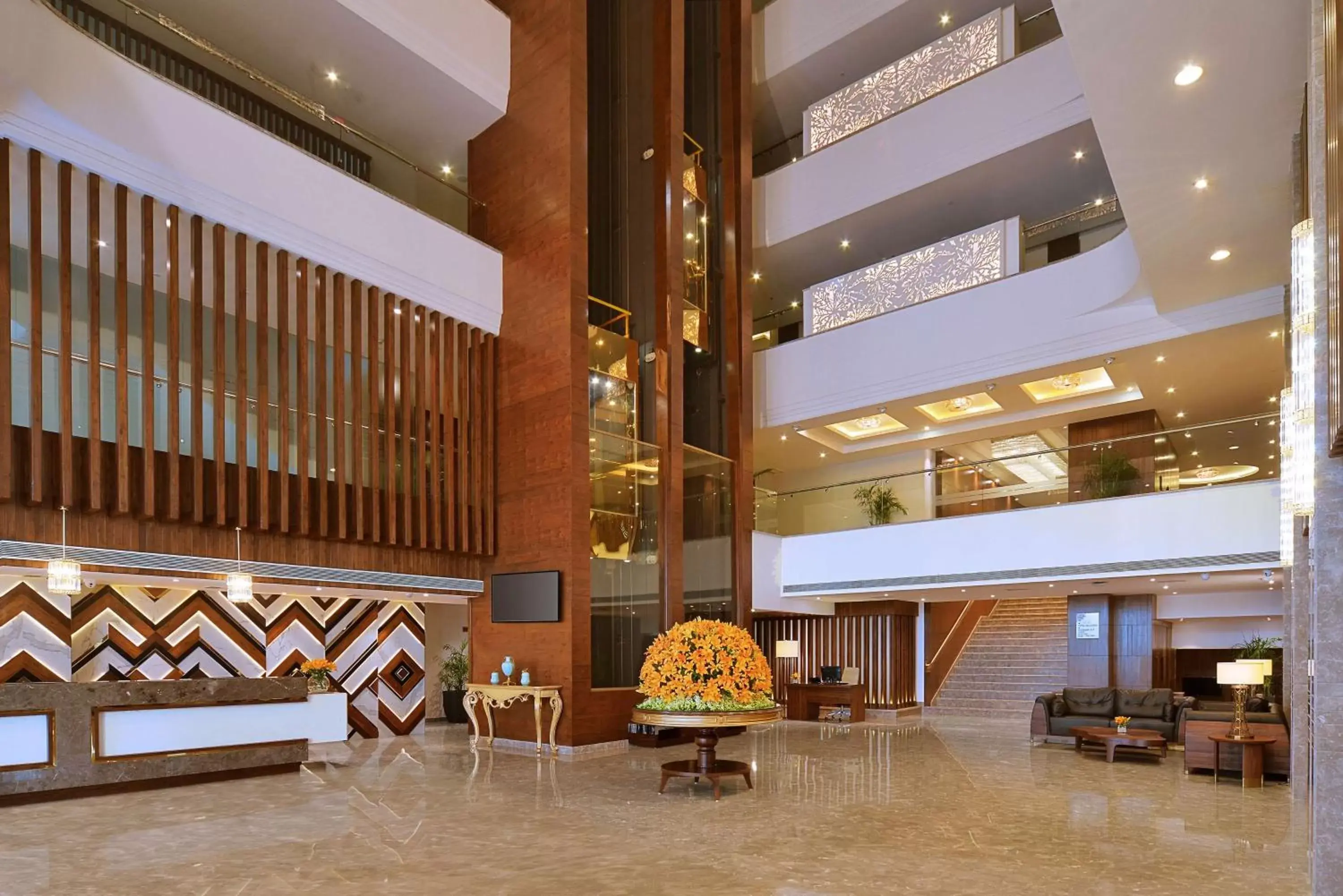 Lobby or reception, Lobby/Reception in Radisson Chandigarh Zirakpur