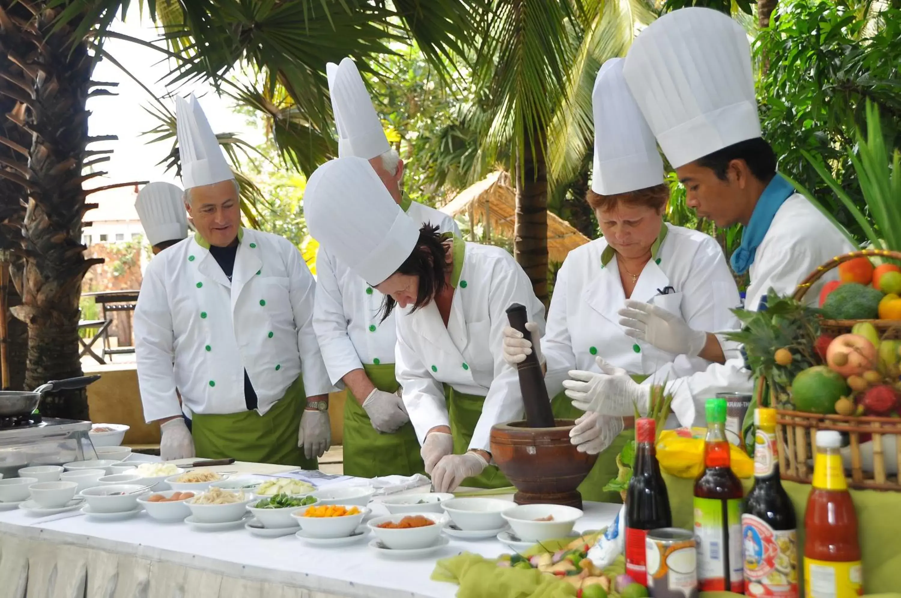 Banquet/Function facilities, Staff in Lotus Blanc Resort