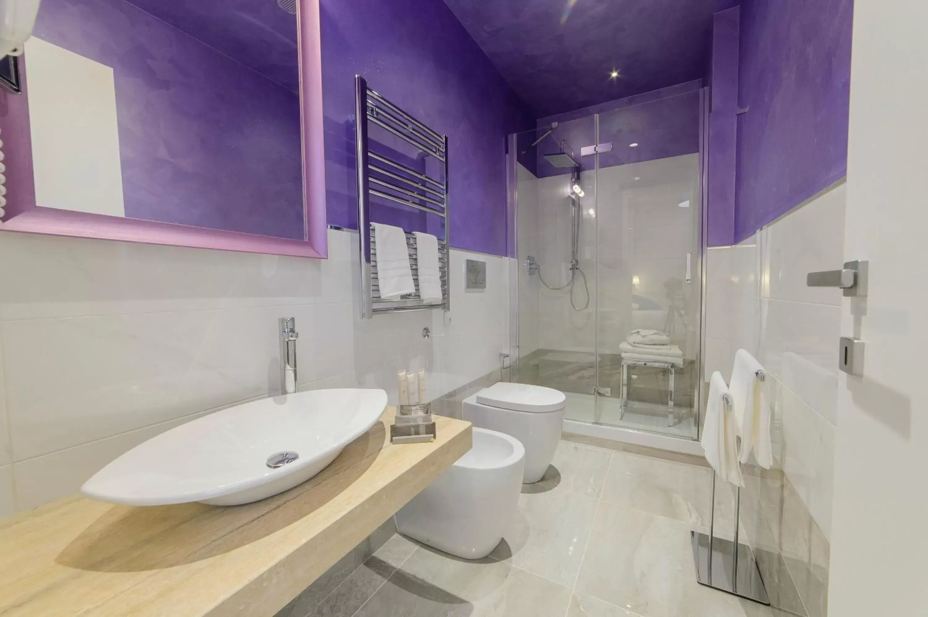 Shower, Bathroom in Hotel Vespasiano