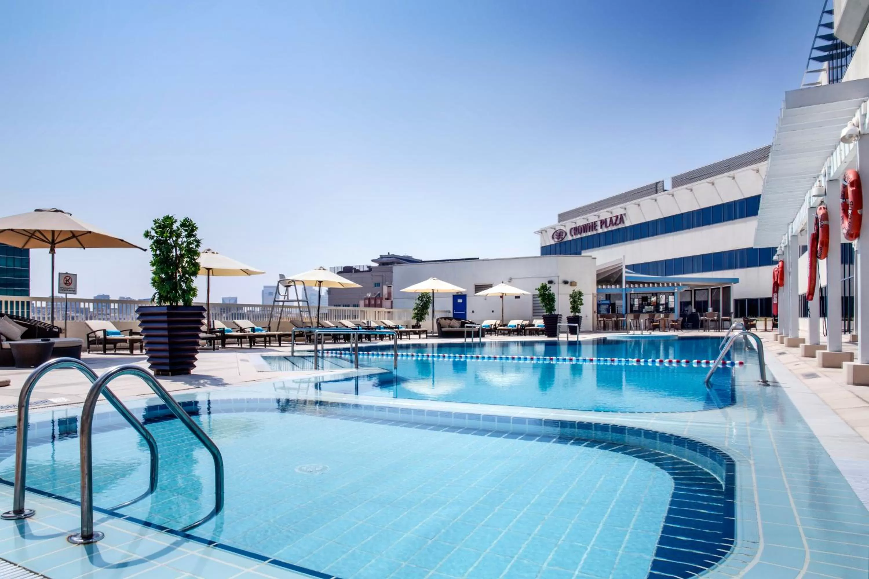 Swimming pool in Crowne Plaza Dubai Deira by IHG