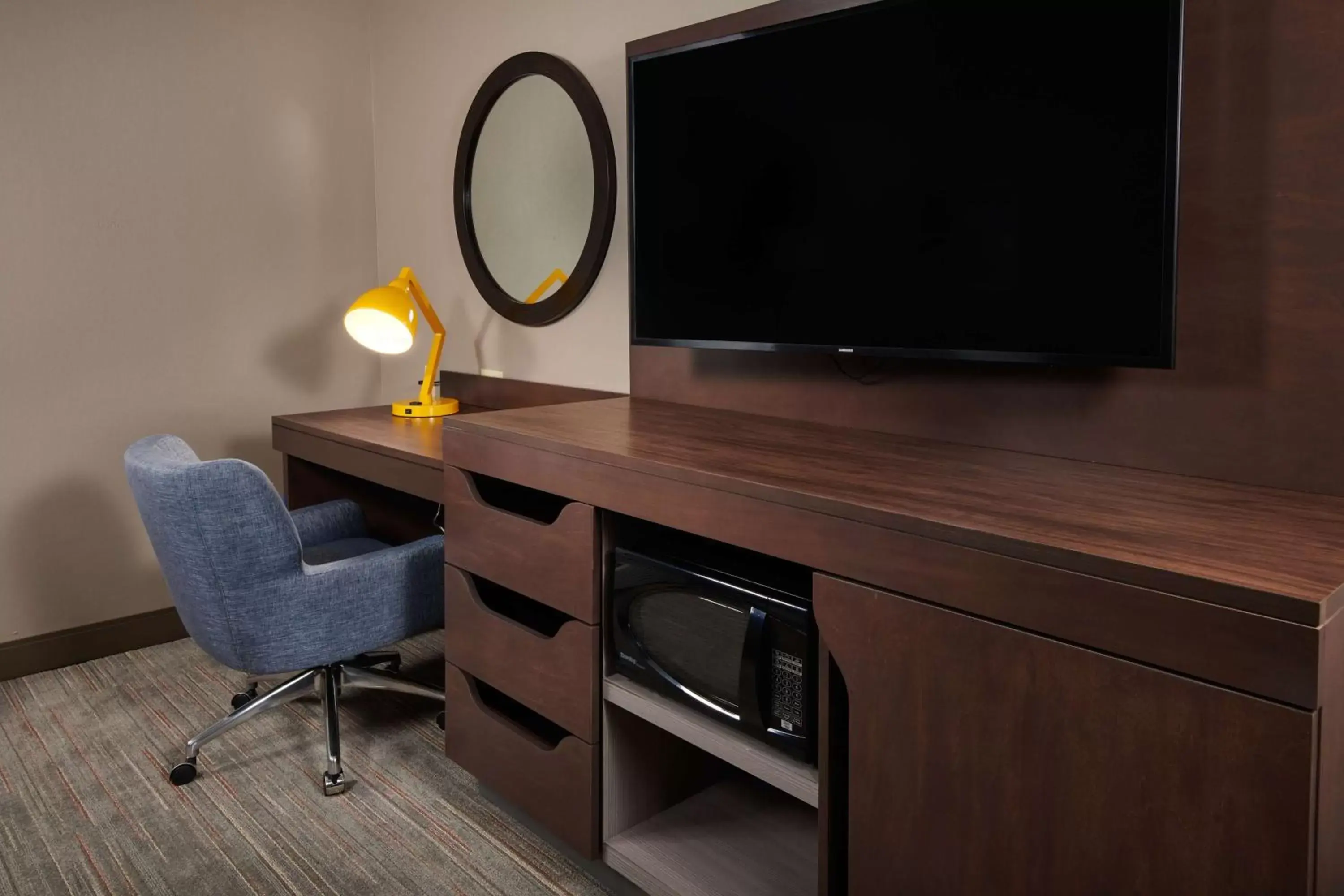 Bedroom, TV/Entertainment Center in Hampton Inn Wilmington-Medical Park