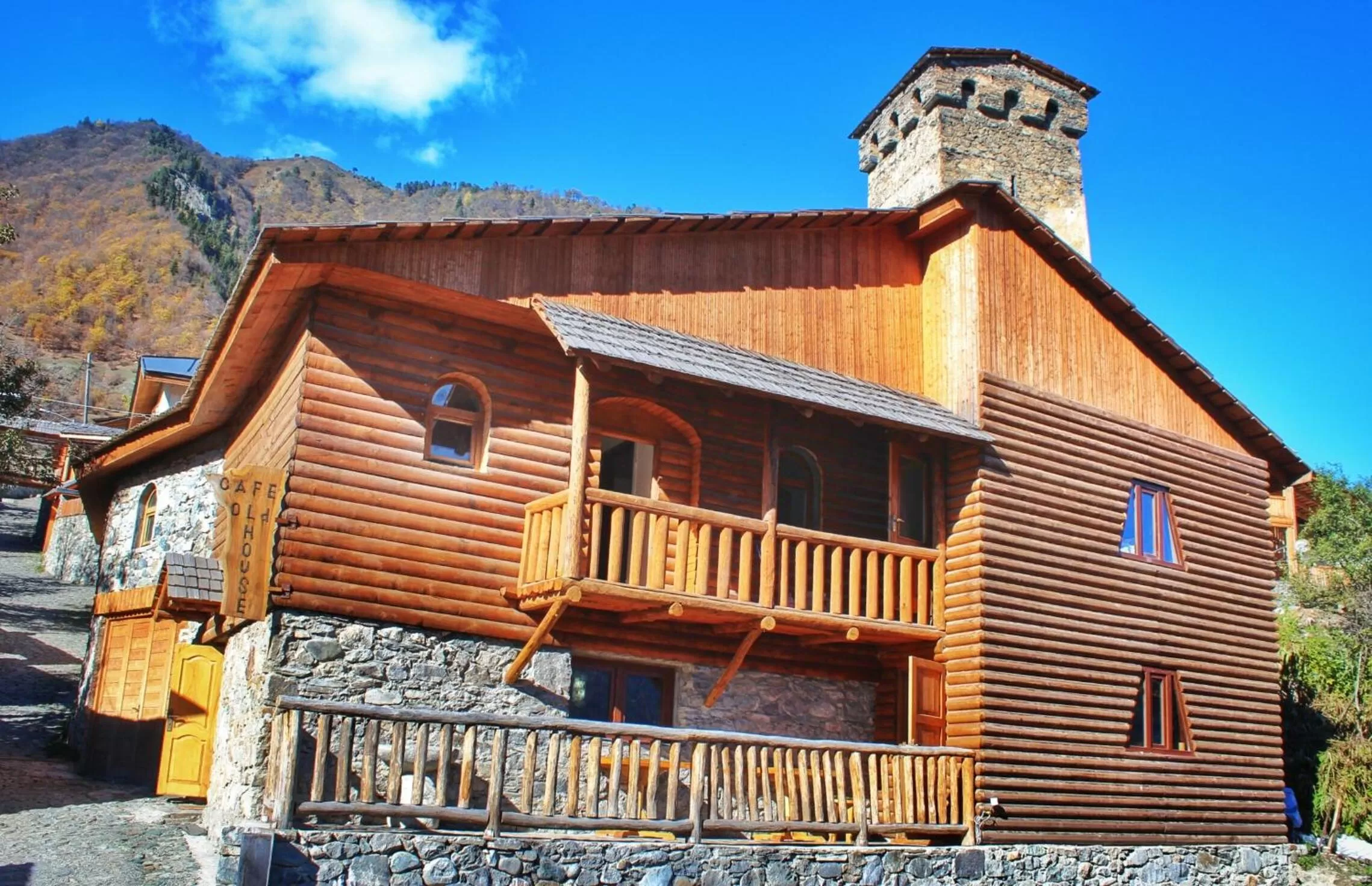Facade/entrance in Hotel Old House Mestia