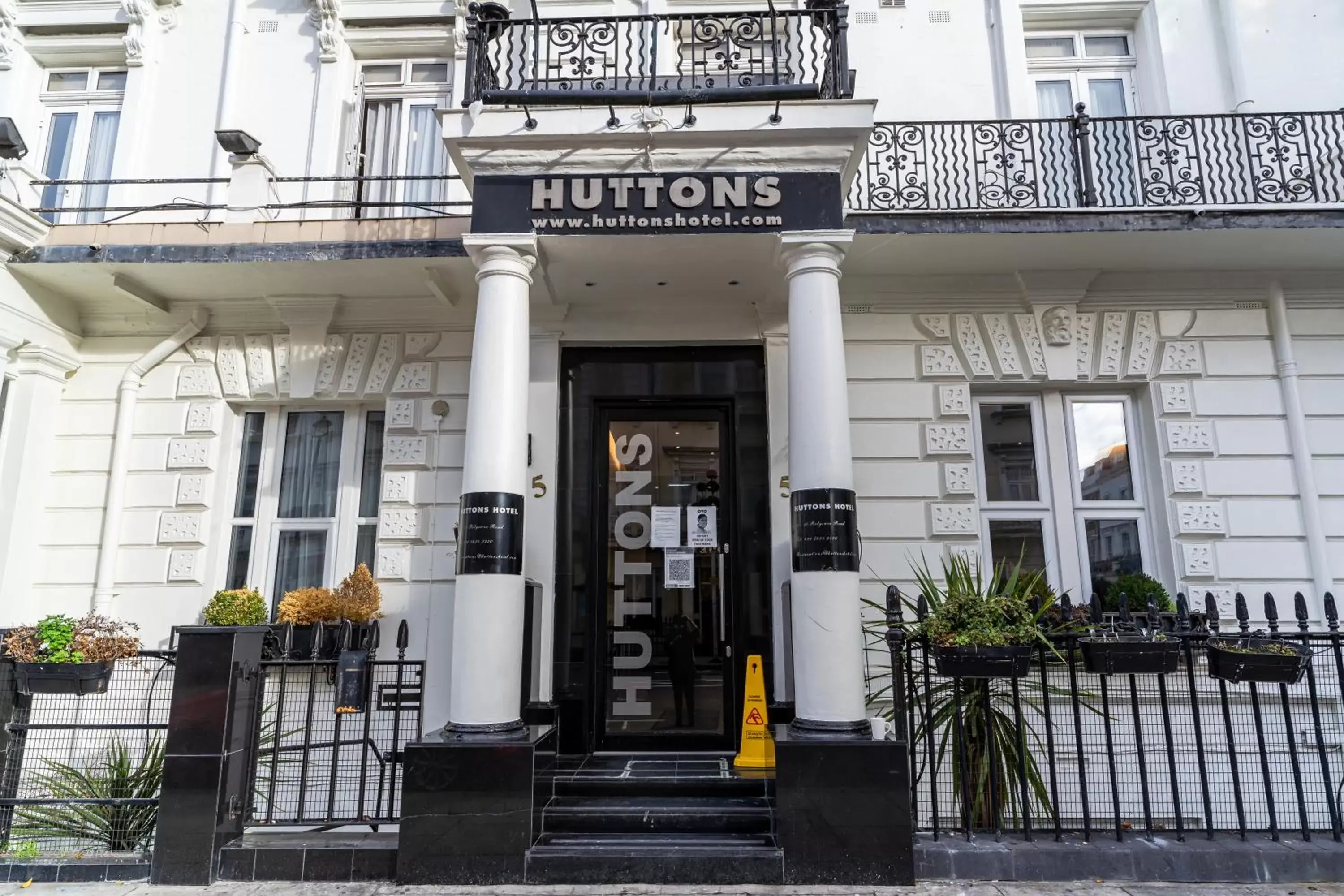 Facade/entrance in Huttons Hotel, Victoria London