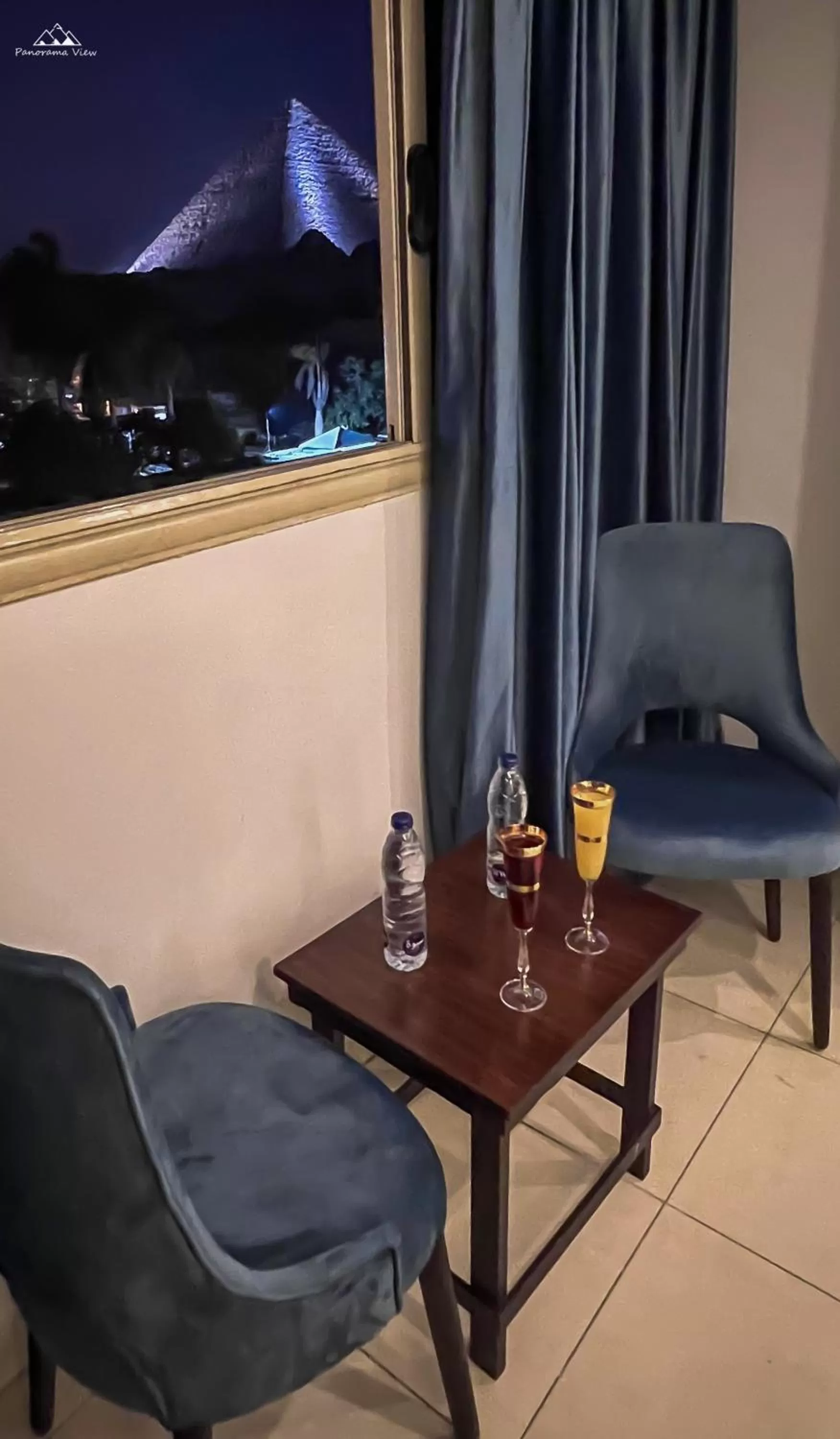 View (from property/room) in PANORAMA view pyramids