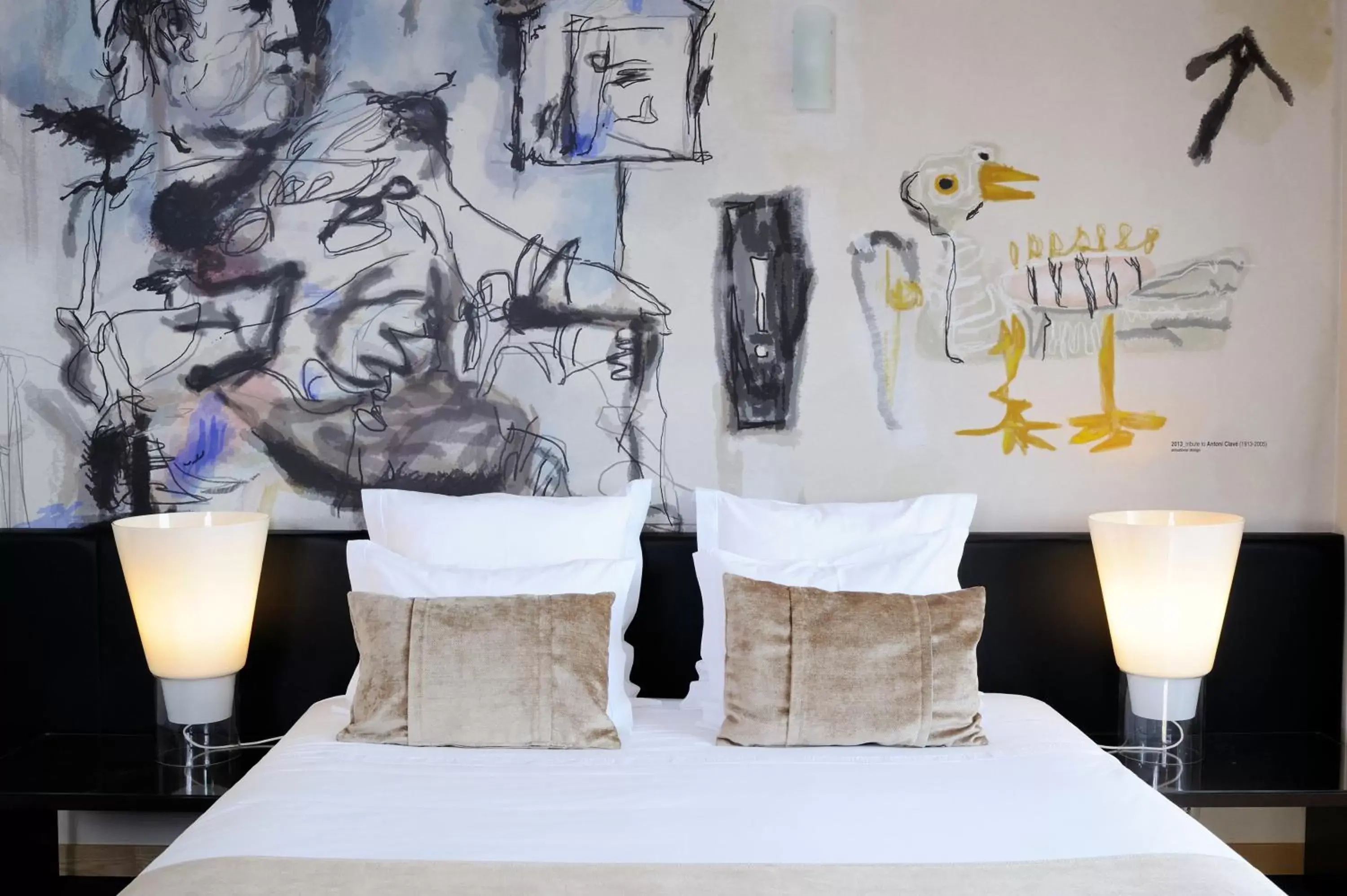 Bed in Hotel 3K Barcelona