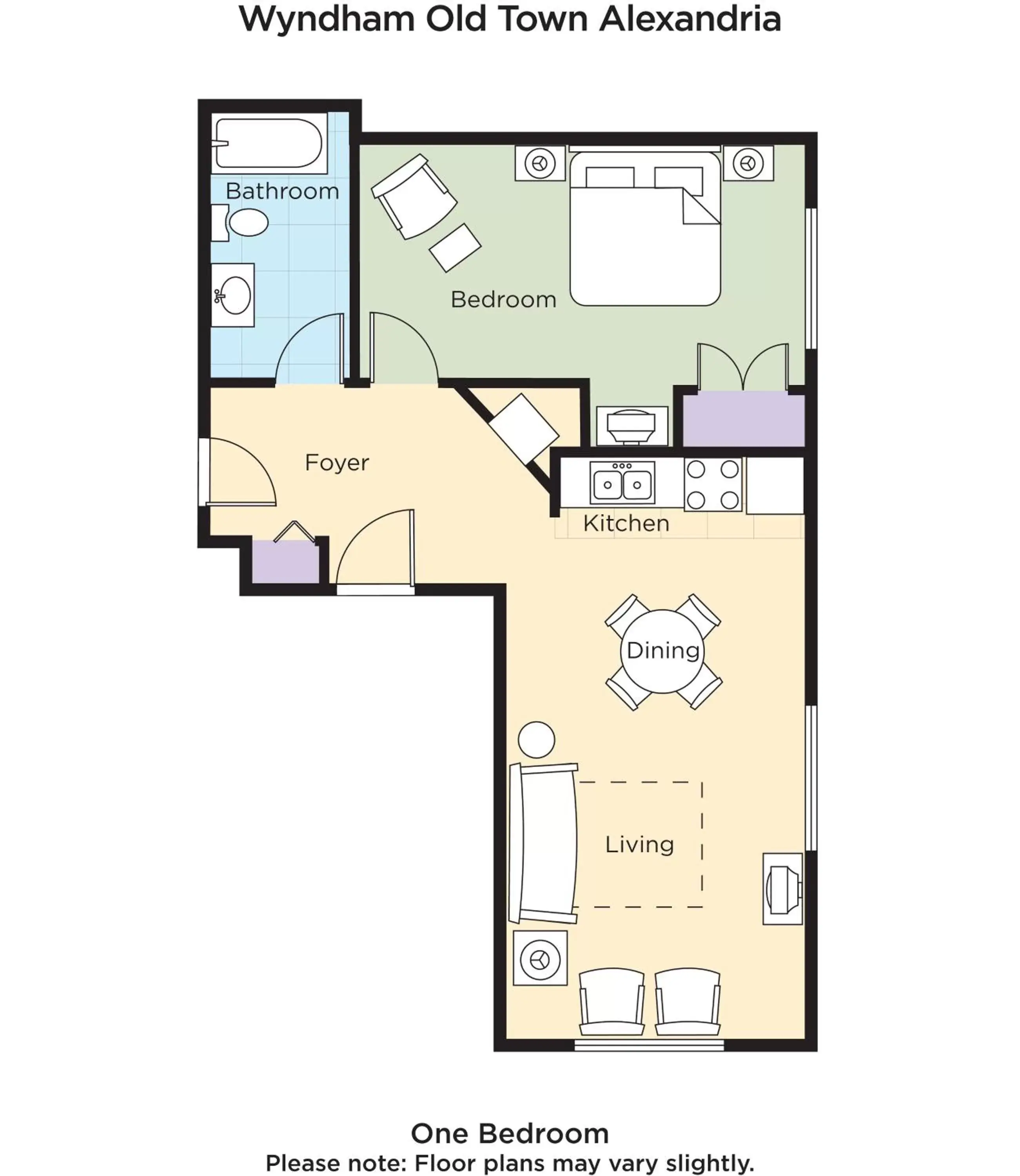 Floor Plan in Club Wyndham Old Town Alexandria