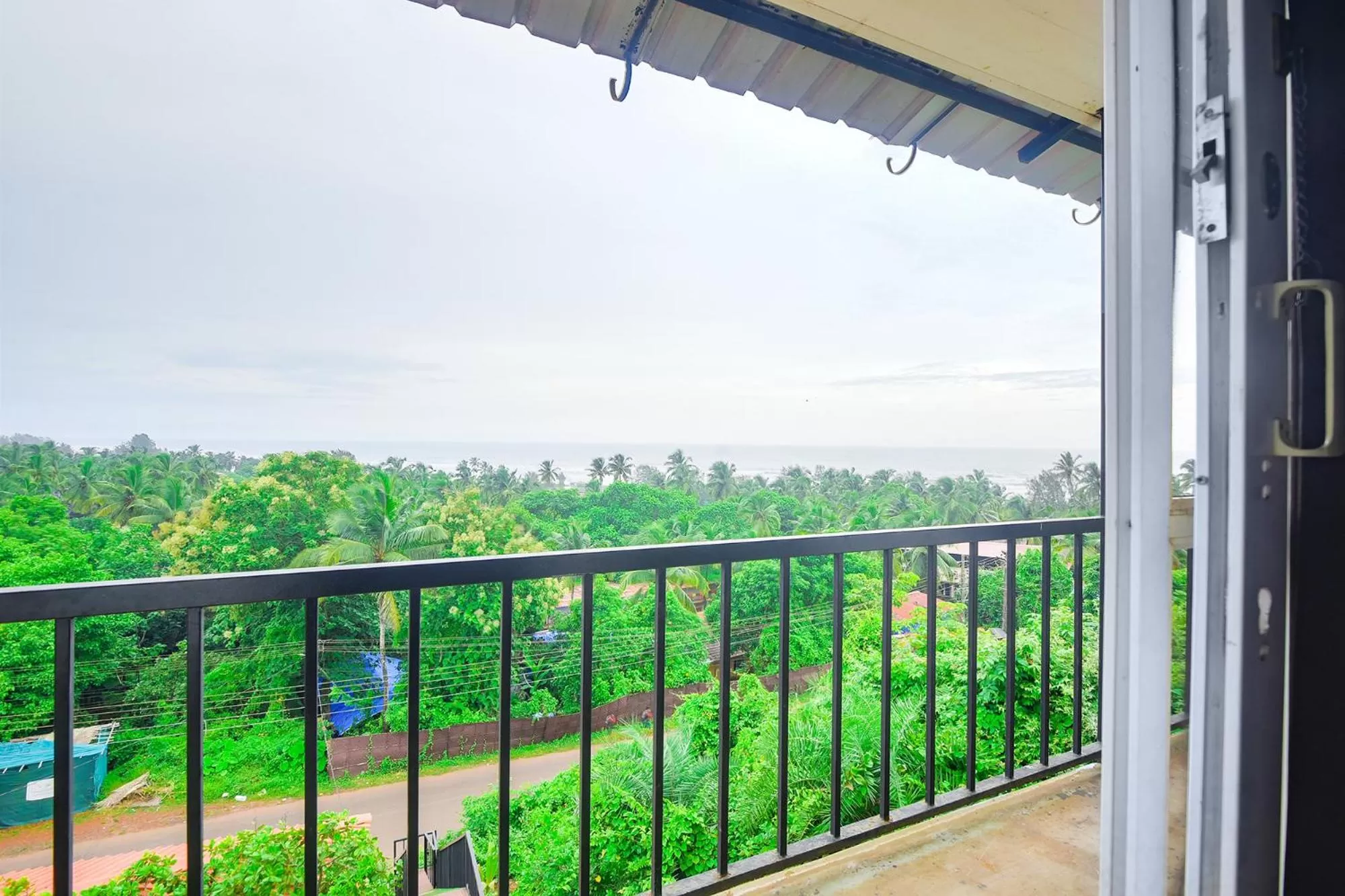 Balcony/Terrace, Pool View in FabExpress Vincy Place, Mandrem Beach