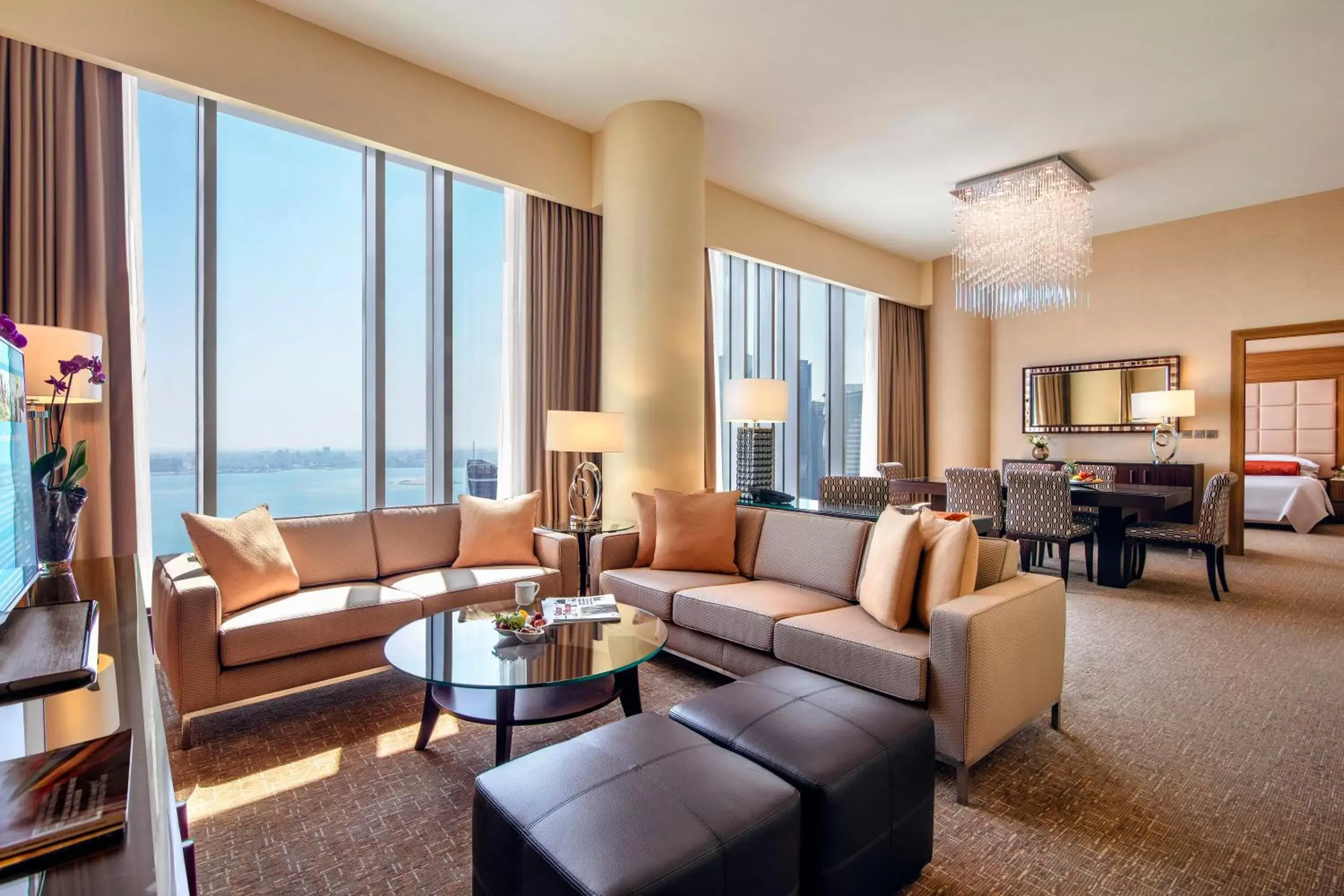 Living room, Seating Area in City Centre Rotana Doha